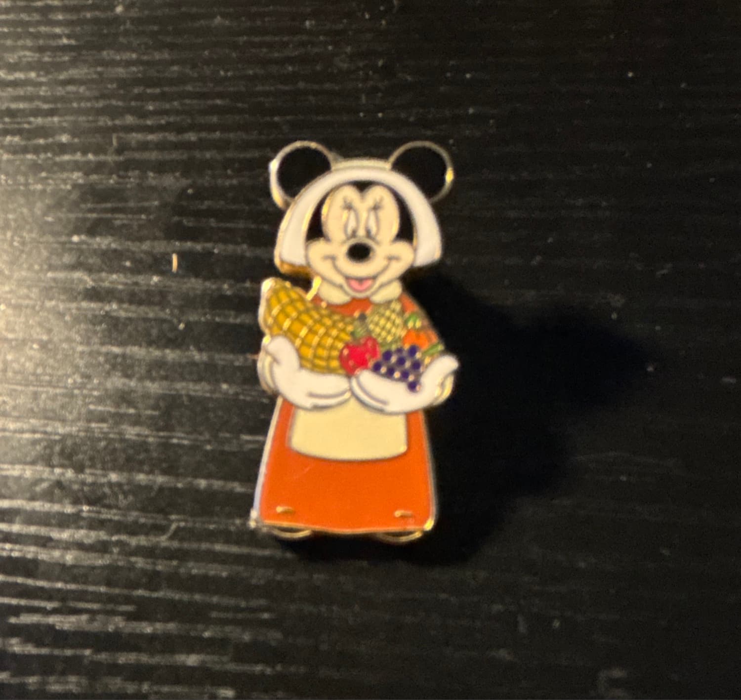 Minnie Mouse Pilgrim with Cornucopia Thanksgiving Pin