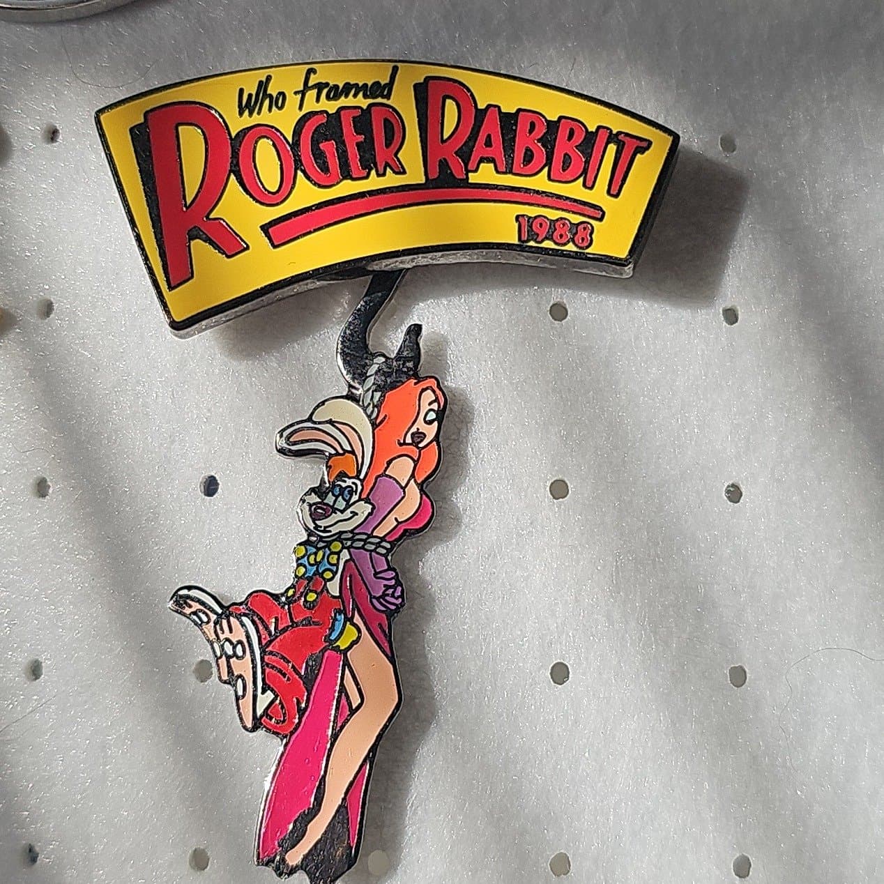Jessica Rabbit and Roger Rabbit Tied Up - Who Framed Roger Rabbit 1988 Dangle Pin