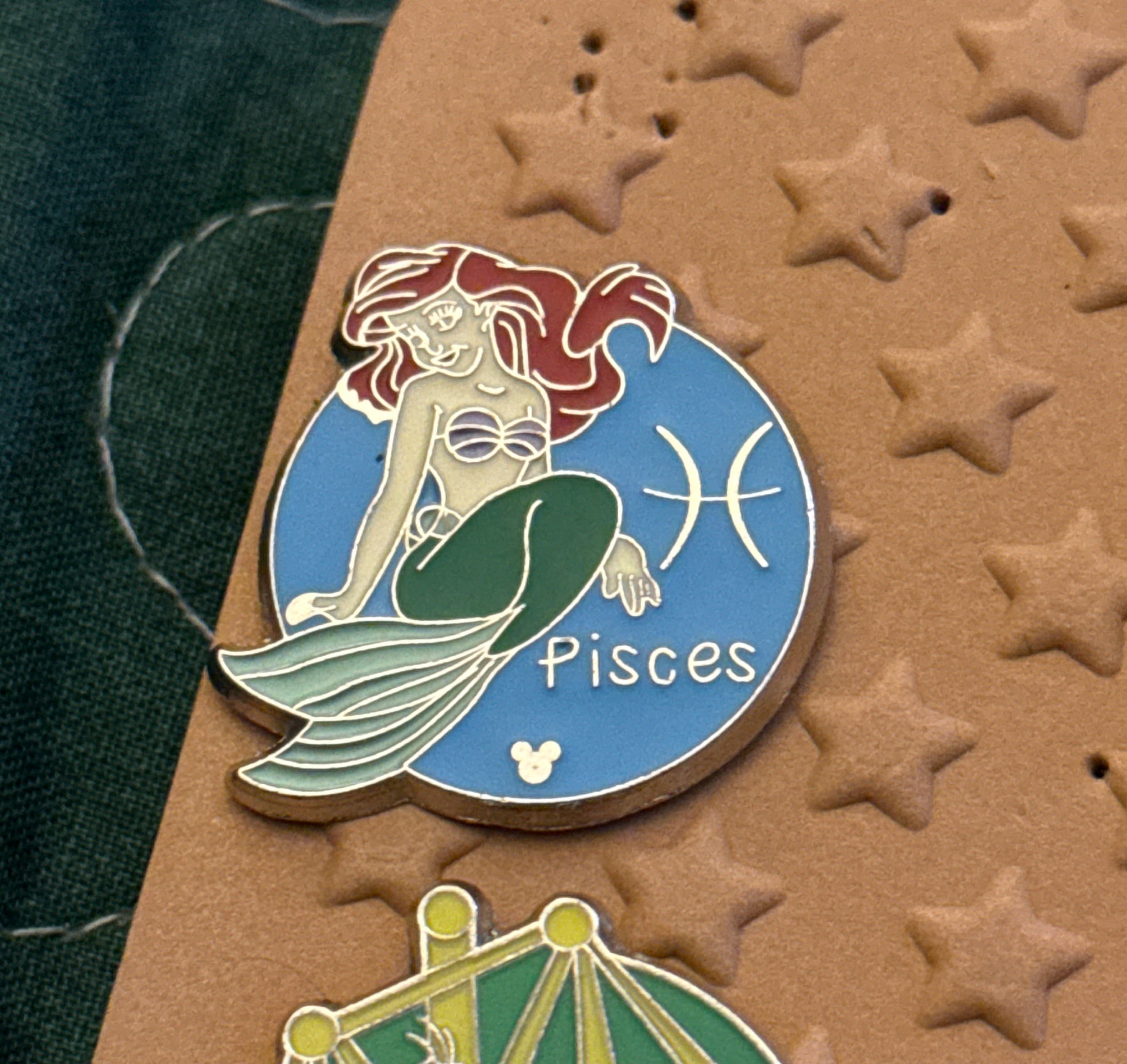Ariel Pisces Zodiac Hidden Mickey Pin
