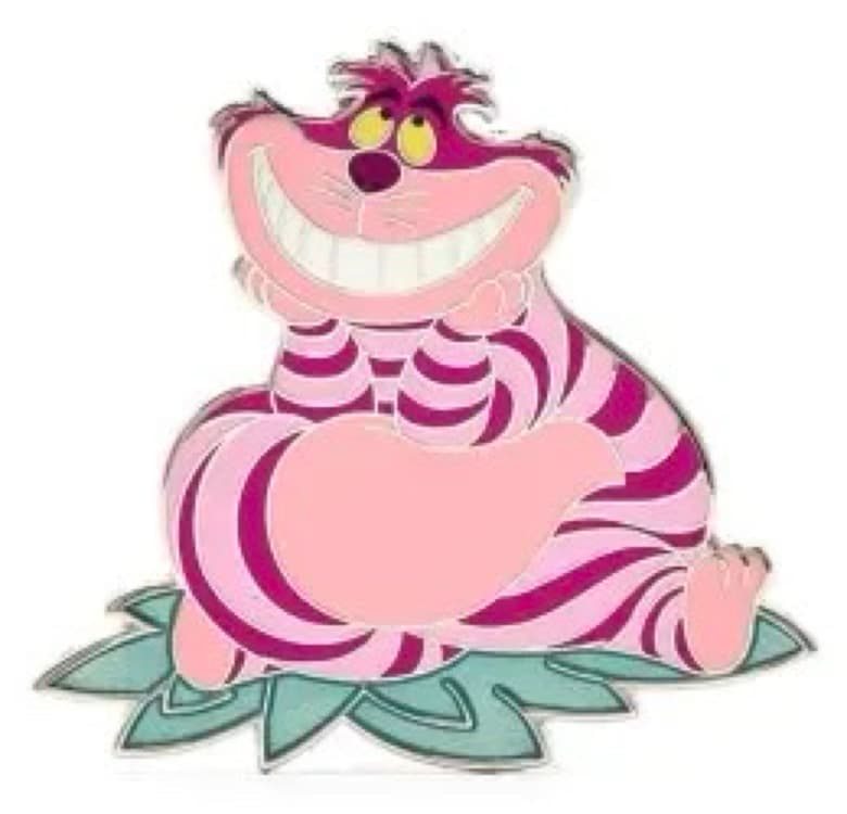 Cheshire Cat - Sitting on Green Leaves - Alice in Wonderland