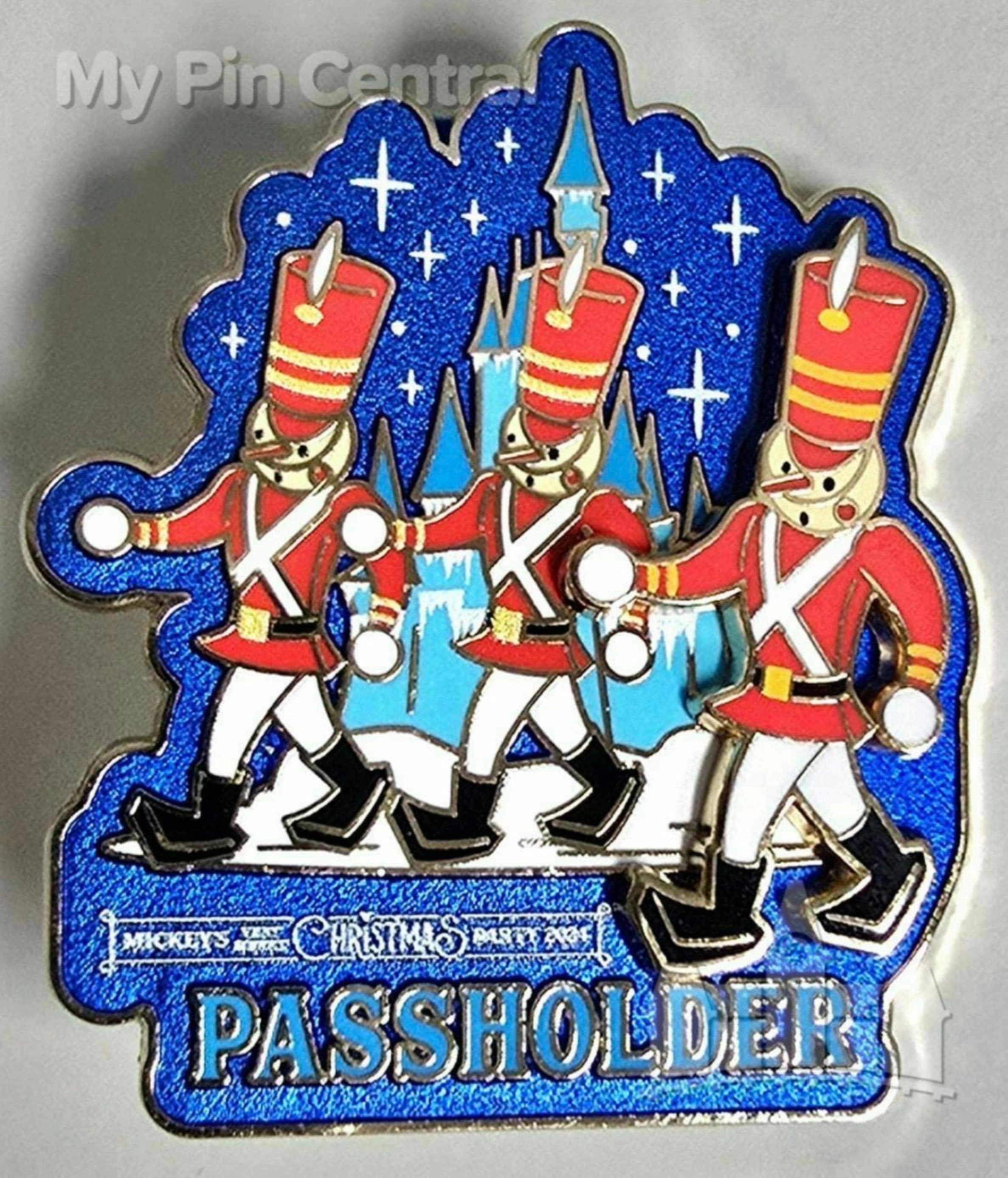 Mickey's Very Merry Christmas Party 2024 Passholder Pin Toy Soldiers Castle PASSHOLDER
