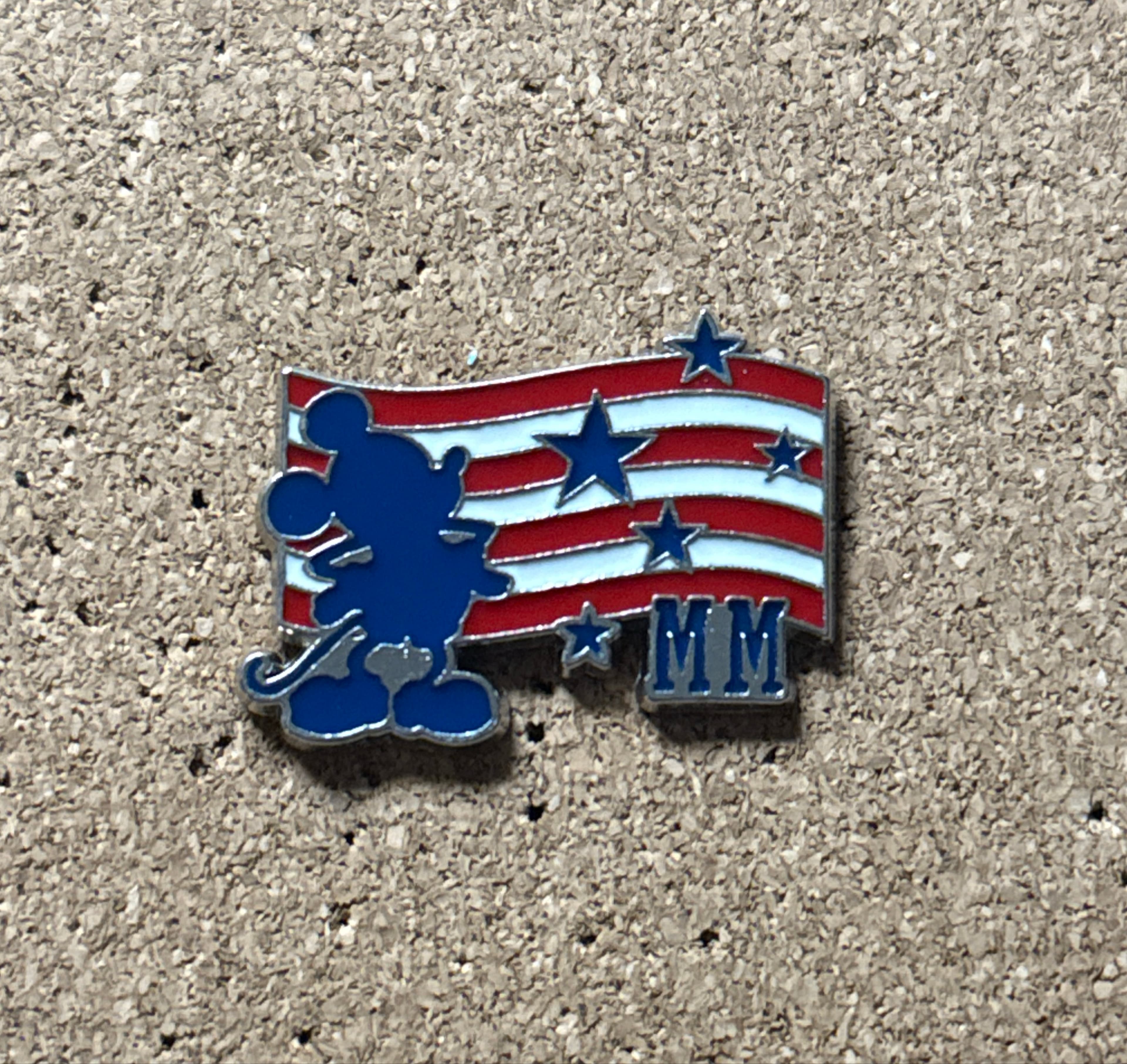 Mickey Silhouette and Flag (stars and stripes) front