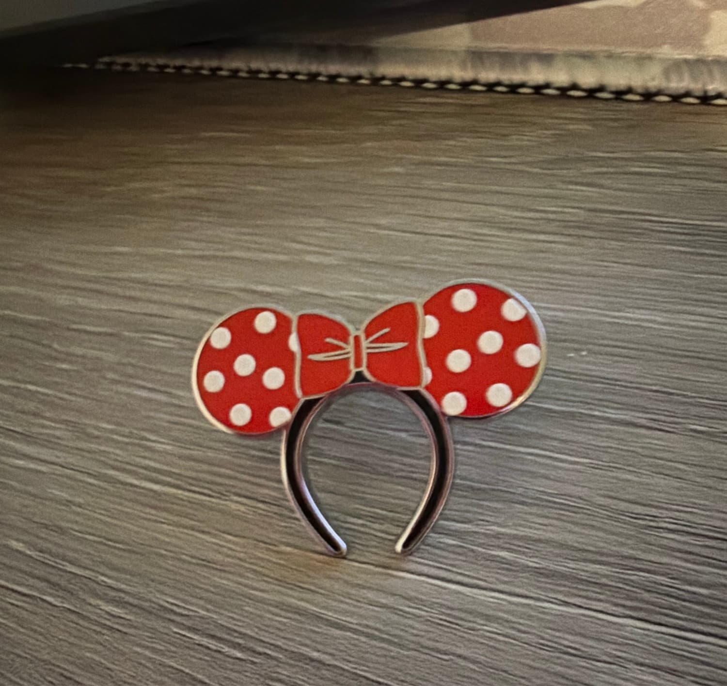 Tokyo Minnie Mouse Ears Icon Polka Dot Red Bow Pin