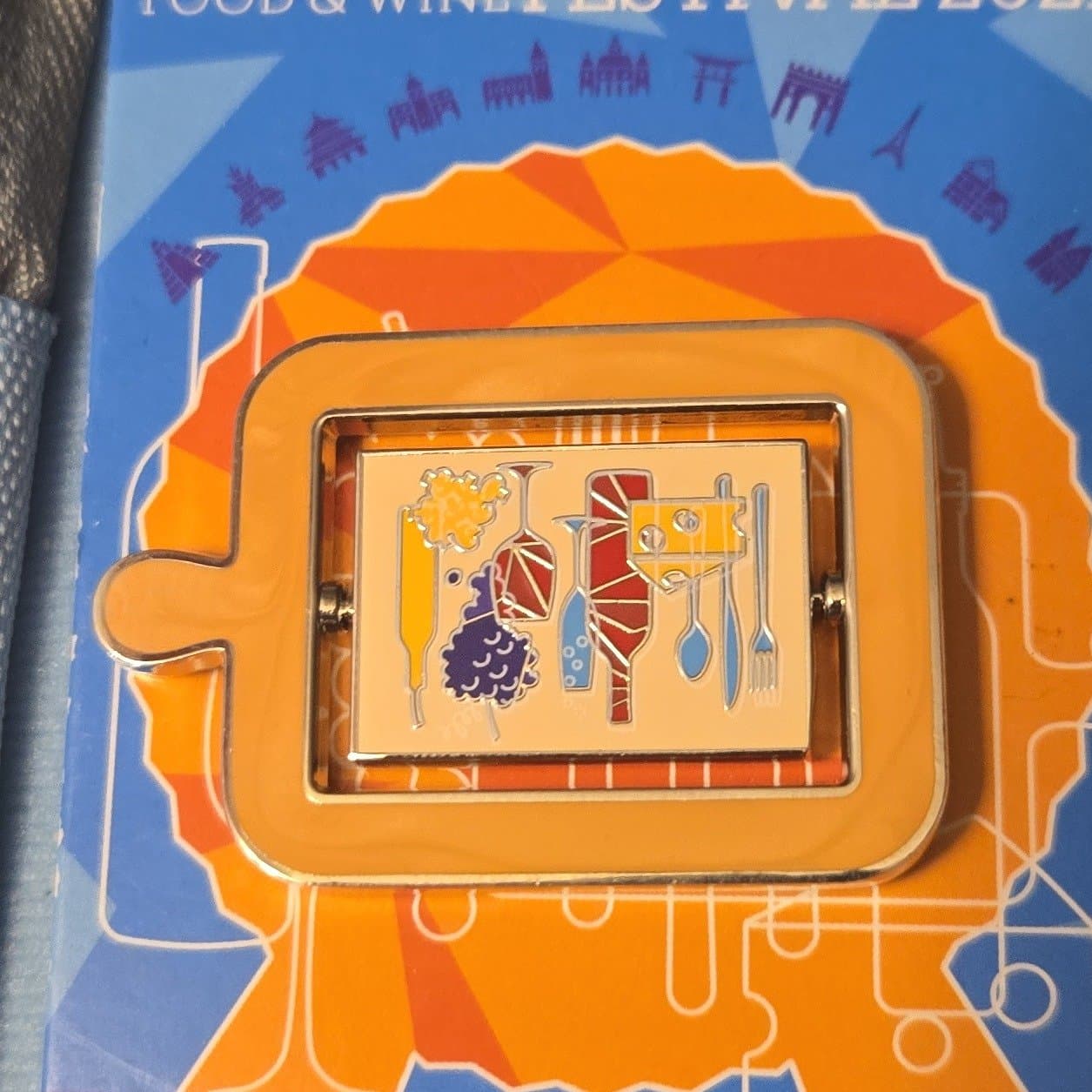 Epcot International Food & Wine Festival 2021 Charcuterie Board Spinner Pin
