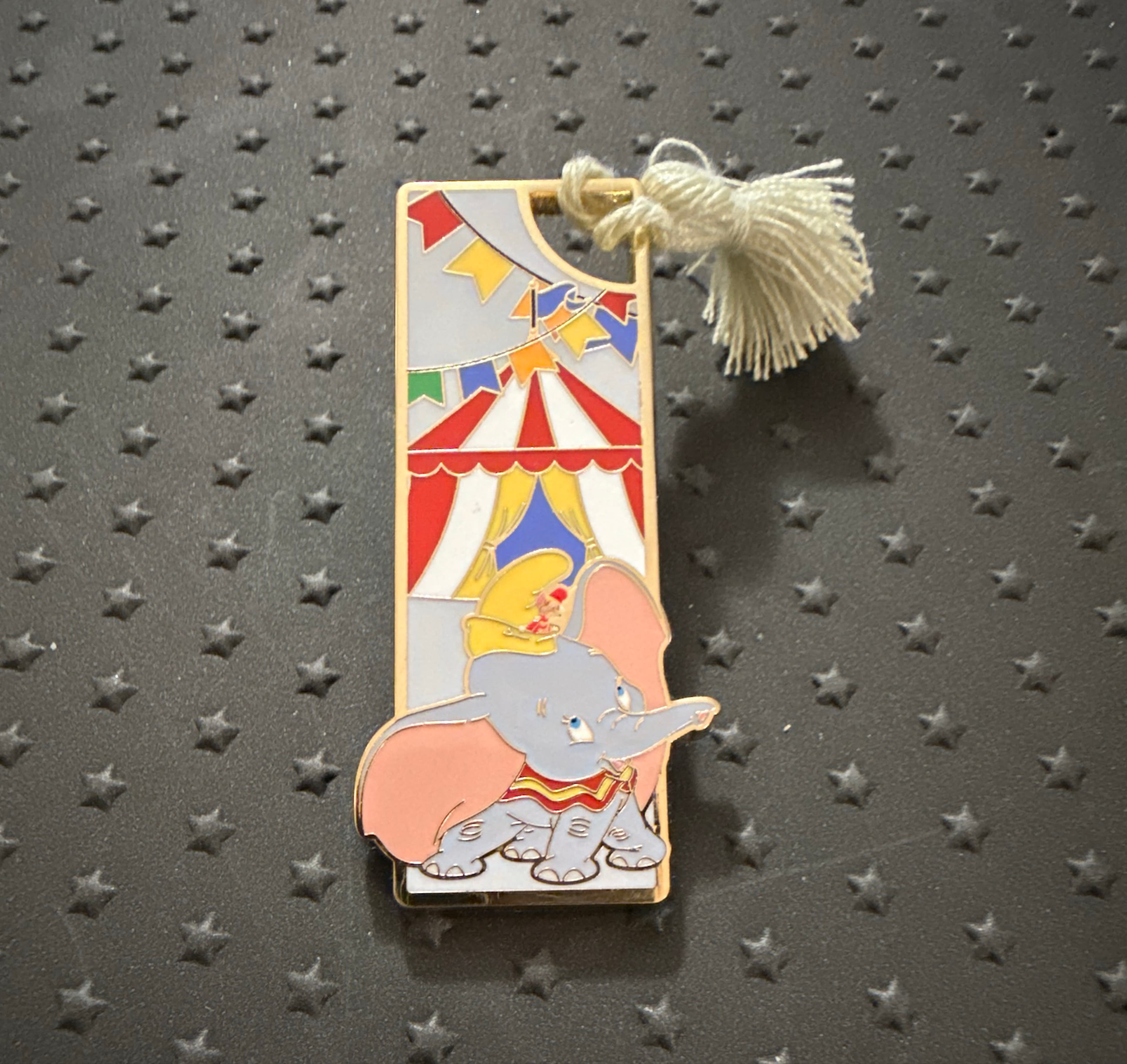 Dumbo with Timothy Q. Mouse - Circus Tent Bookmark Tassel Pin