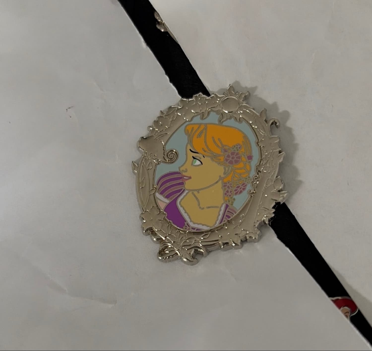 Disney Parks Princess Portrait Silver Frame Rapunzel Tangled OE Pin