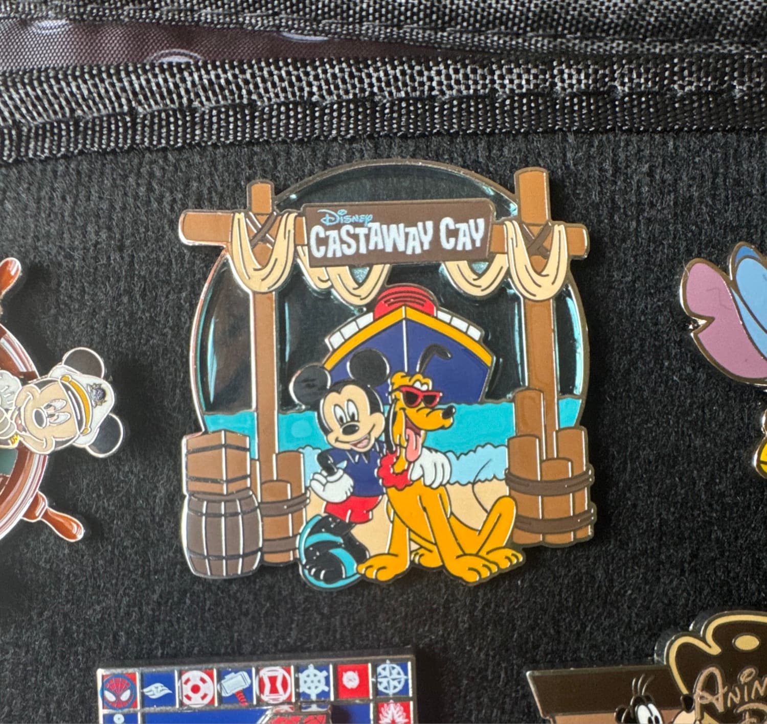 Mickey and Pluto at Castaway Cay