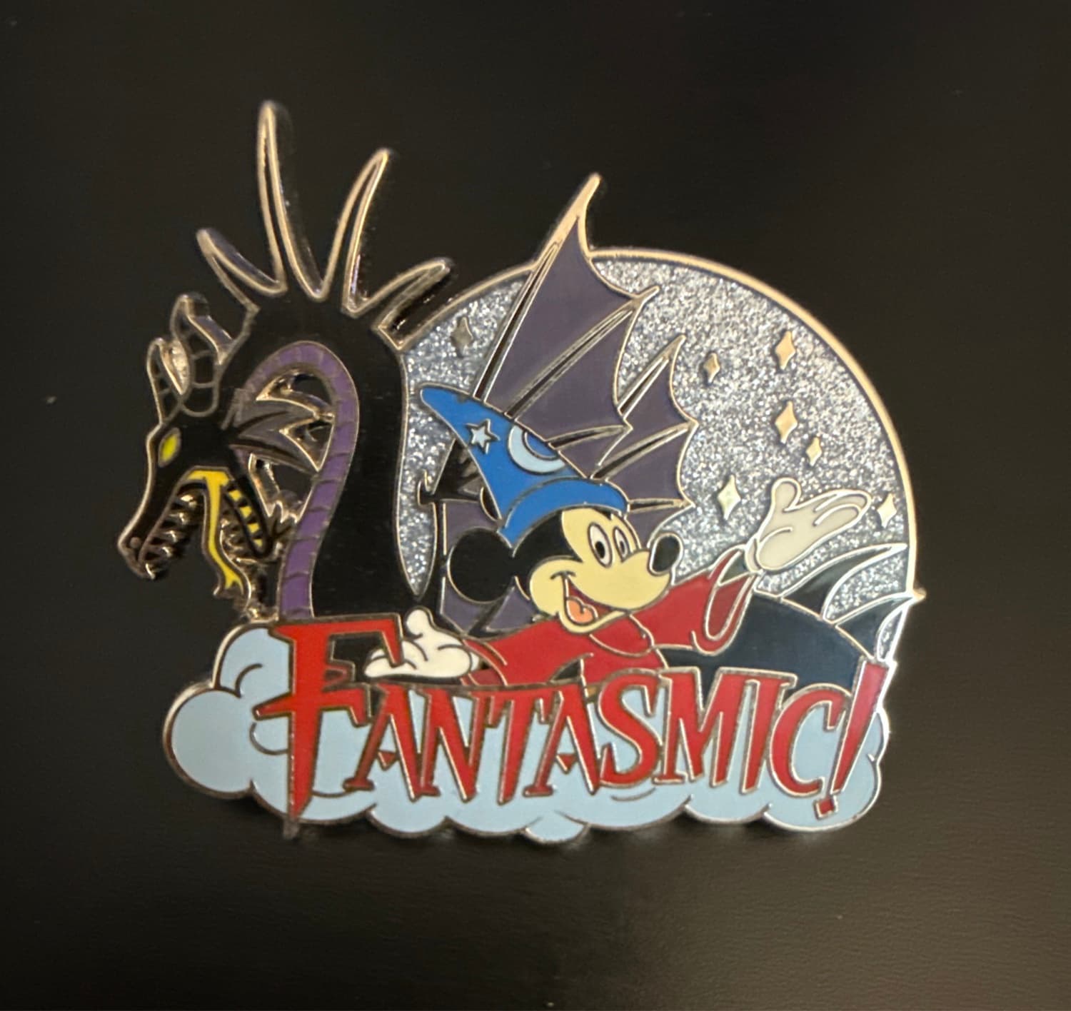 Fantasmic Logo Sorcerer Mickey & Maleficent Dragon Pin