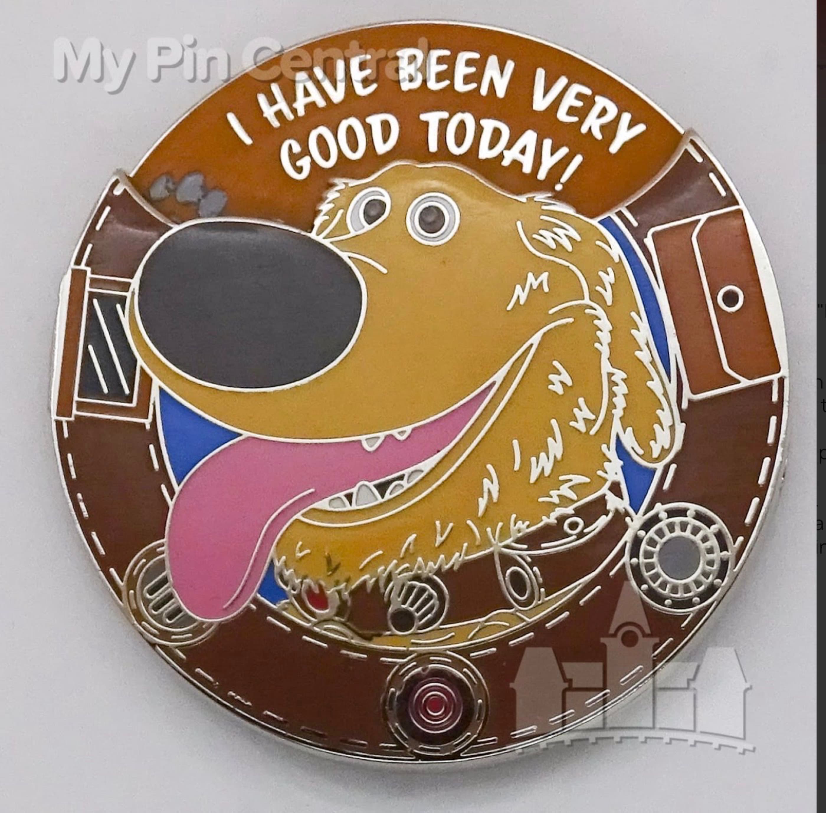 Dug Rotating Quotes Spinner Pin - I Have Been Very Good Today!