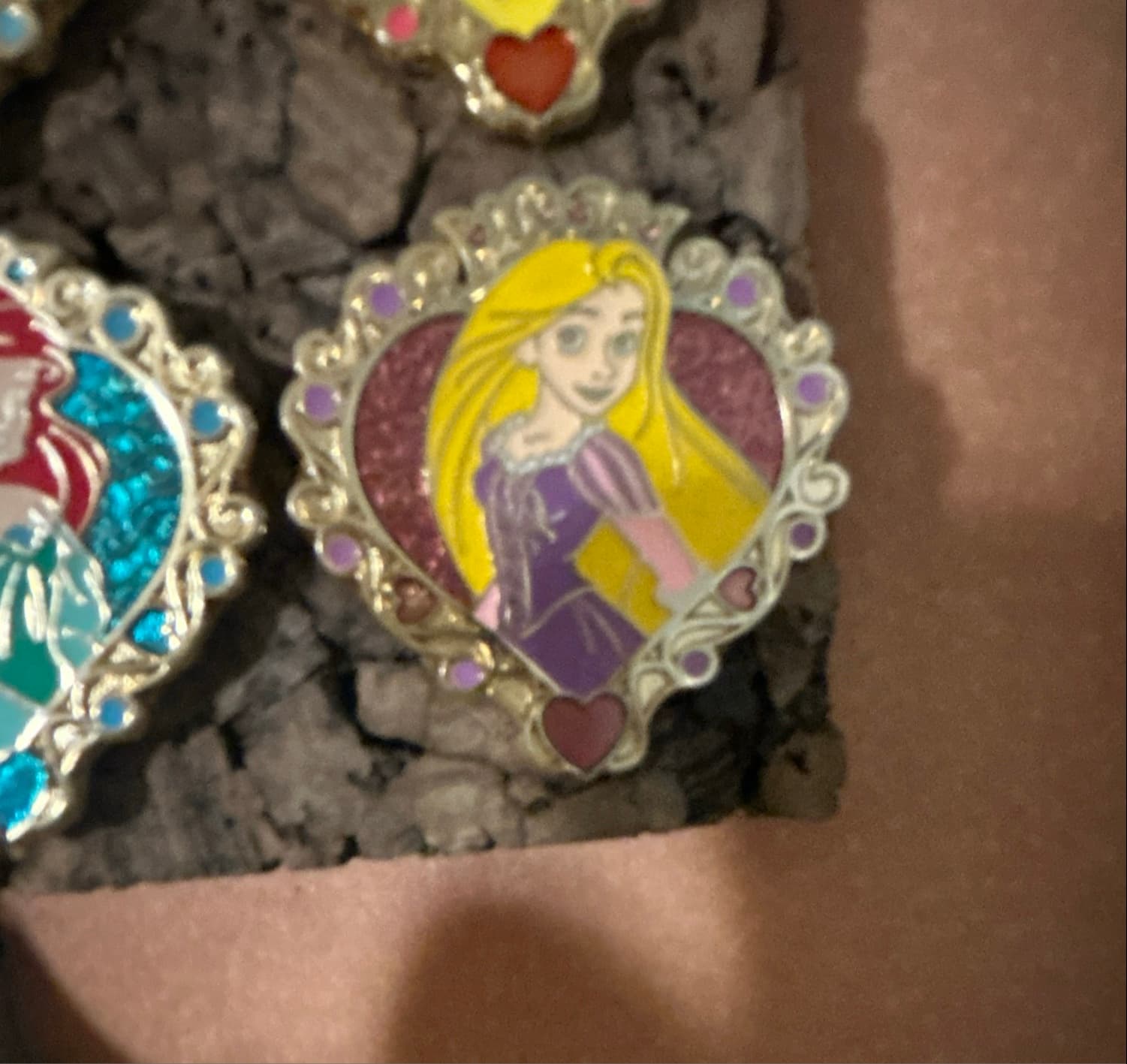 Rapunzel Tangled Jeweled Heart Pin