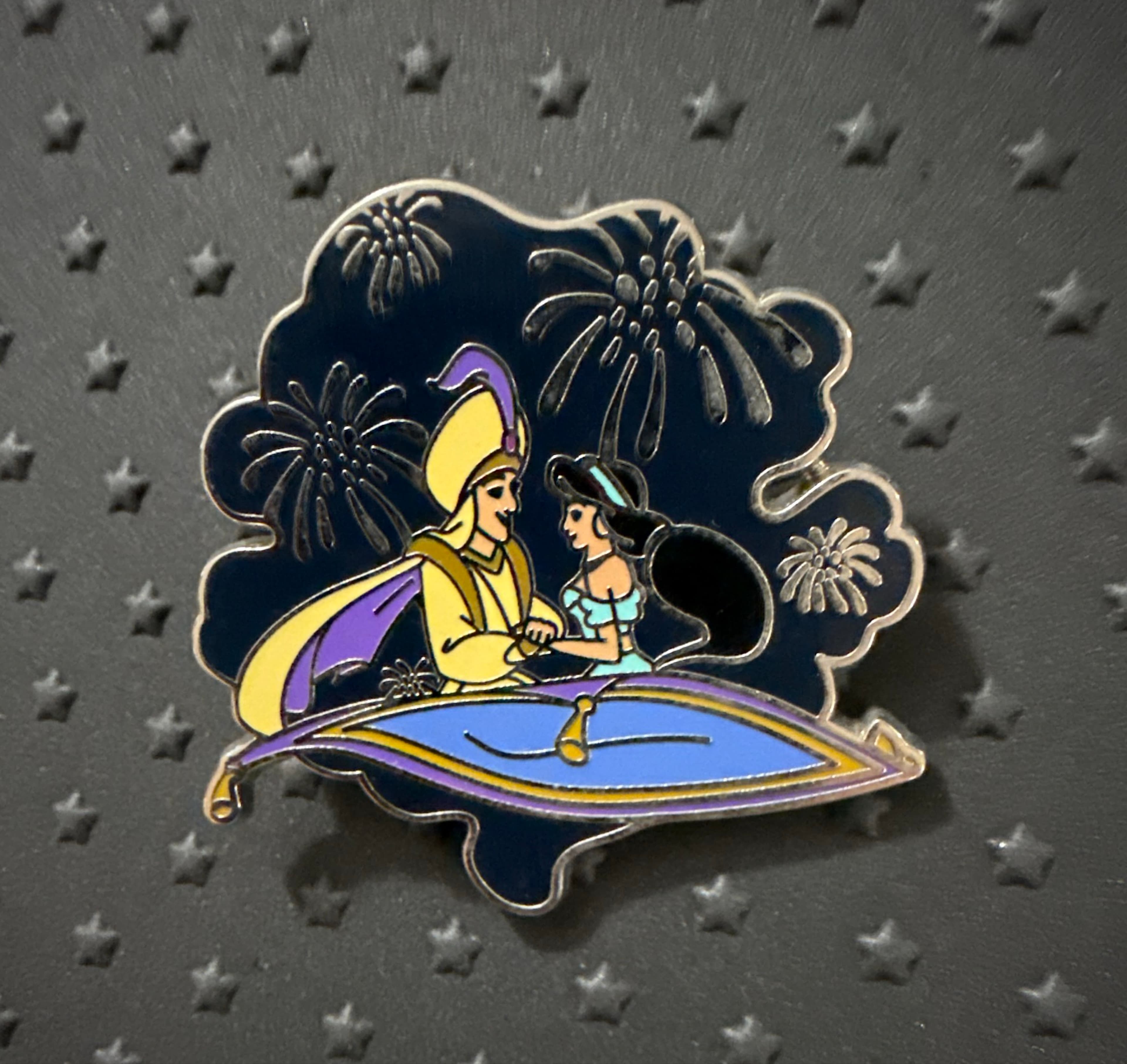 Aladdin and Princess Jasmine with Fireworks