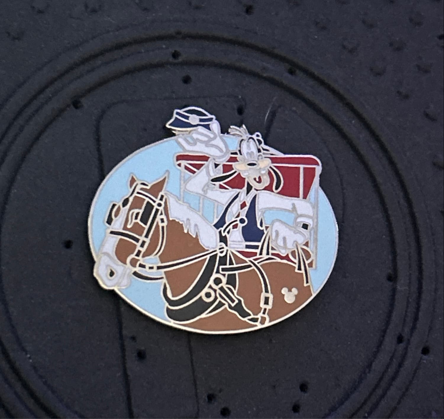 Goofy on a Horse Drawn Trolley