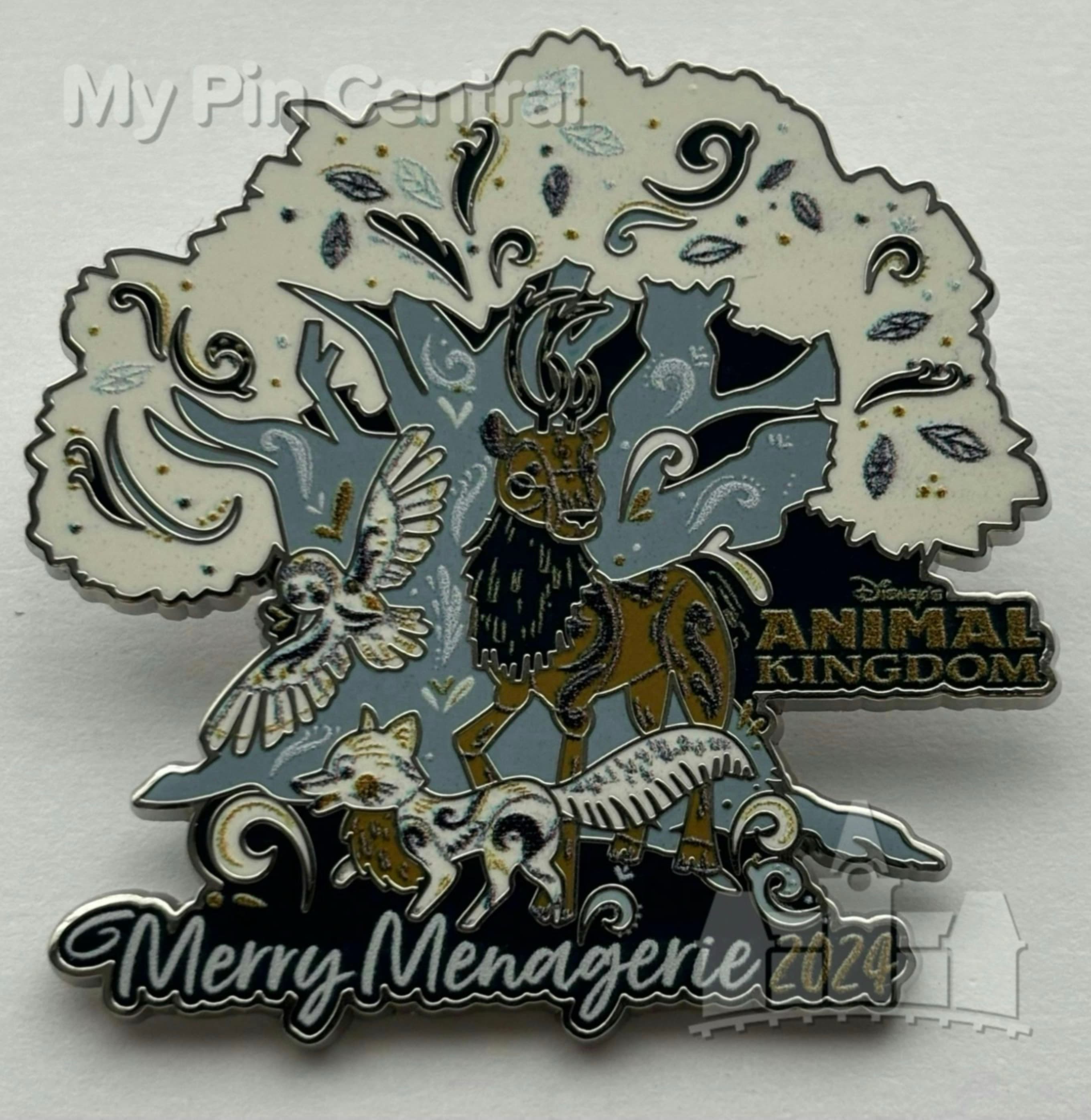 Merry Menagerie - 2024 - The Fox, Owl, and Reindeer Logo front