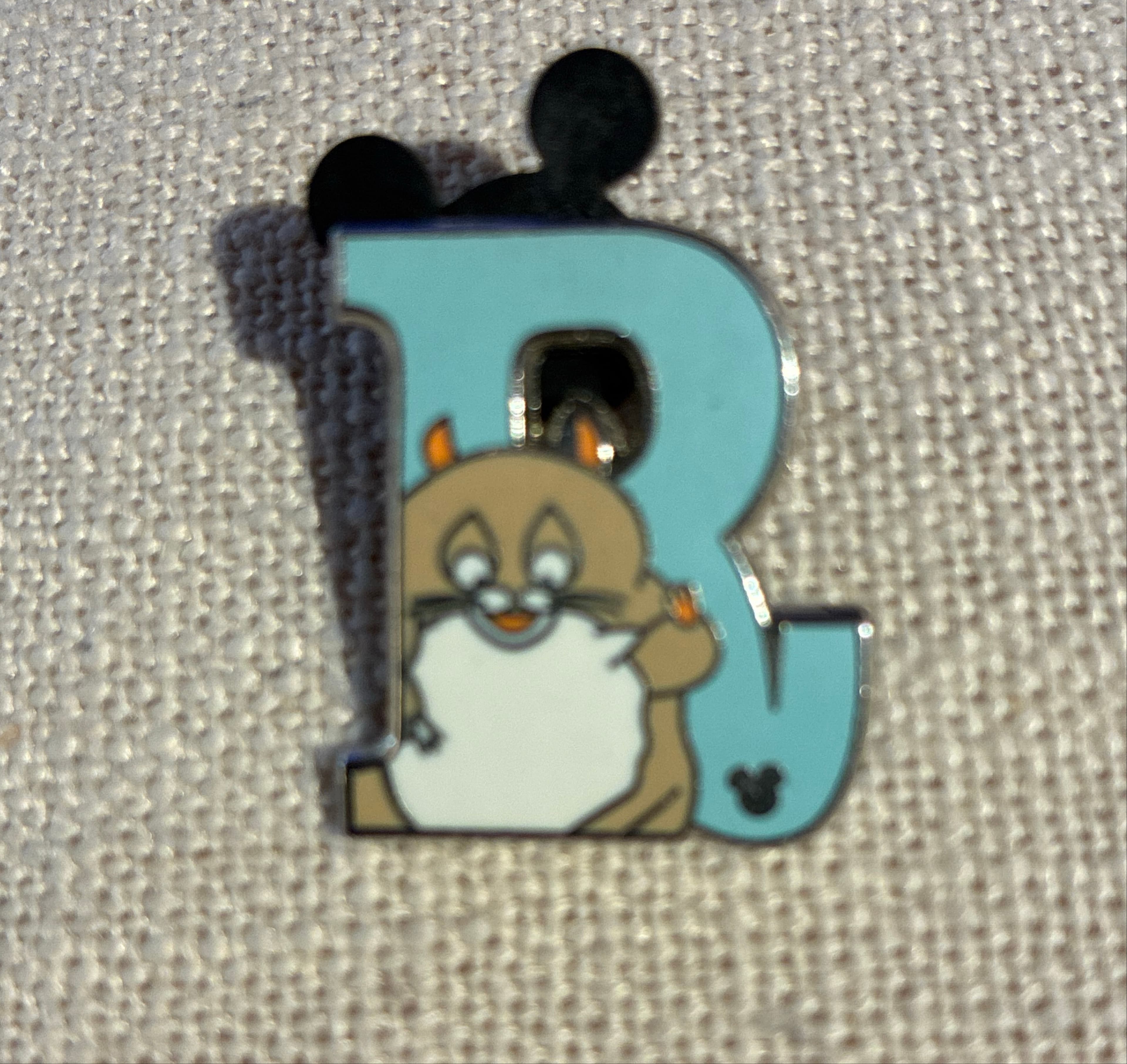 R for Rhino - Bolt - 2011 Hidden Mickey Alphabet Letters front