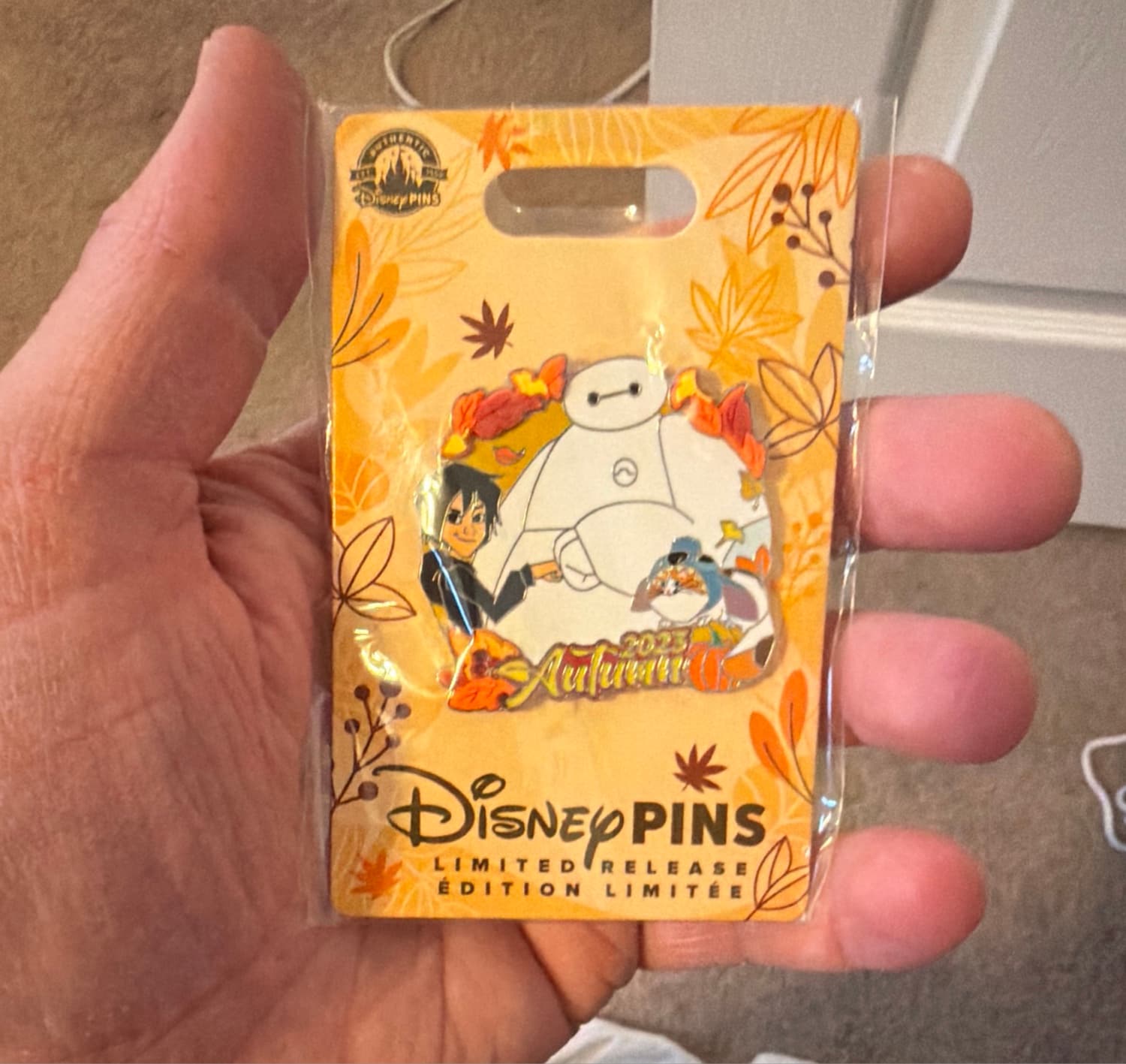 Disney Parks Seasons - Fall/Autumn 2023 - Baymax, Hiro, and Mochi Limited Release Pin