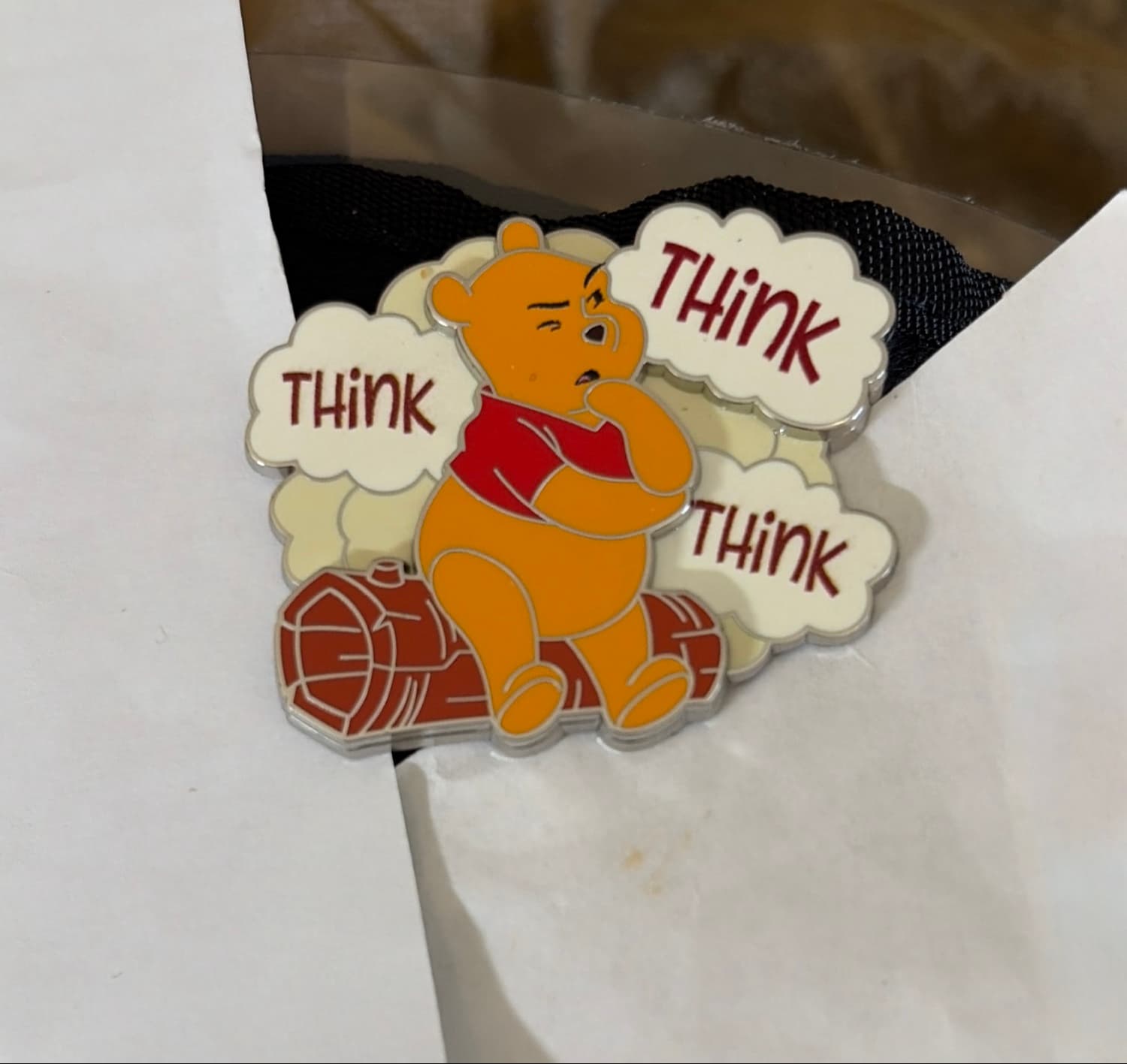 Winnie the Pooh Think Think Think Pin front