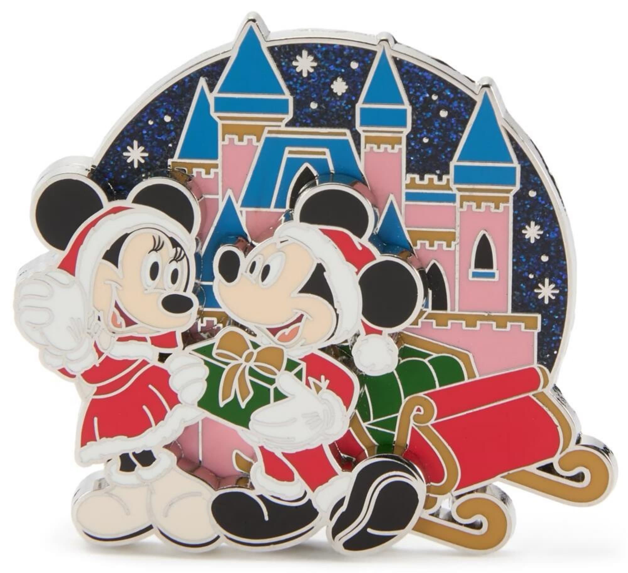 Christmas Festive Mickey and Minnie with Castle and Sleigh 2025