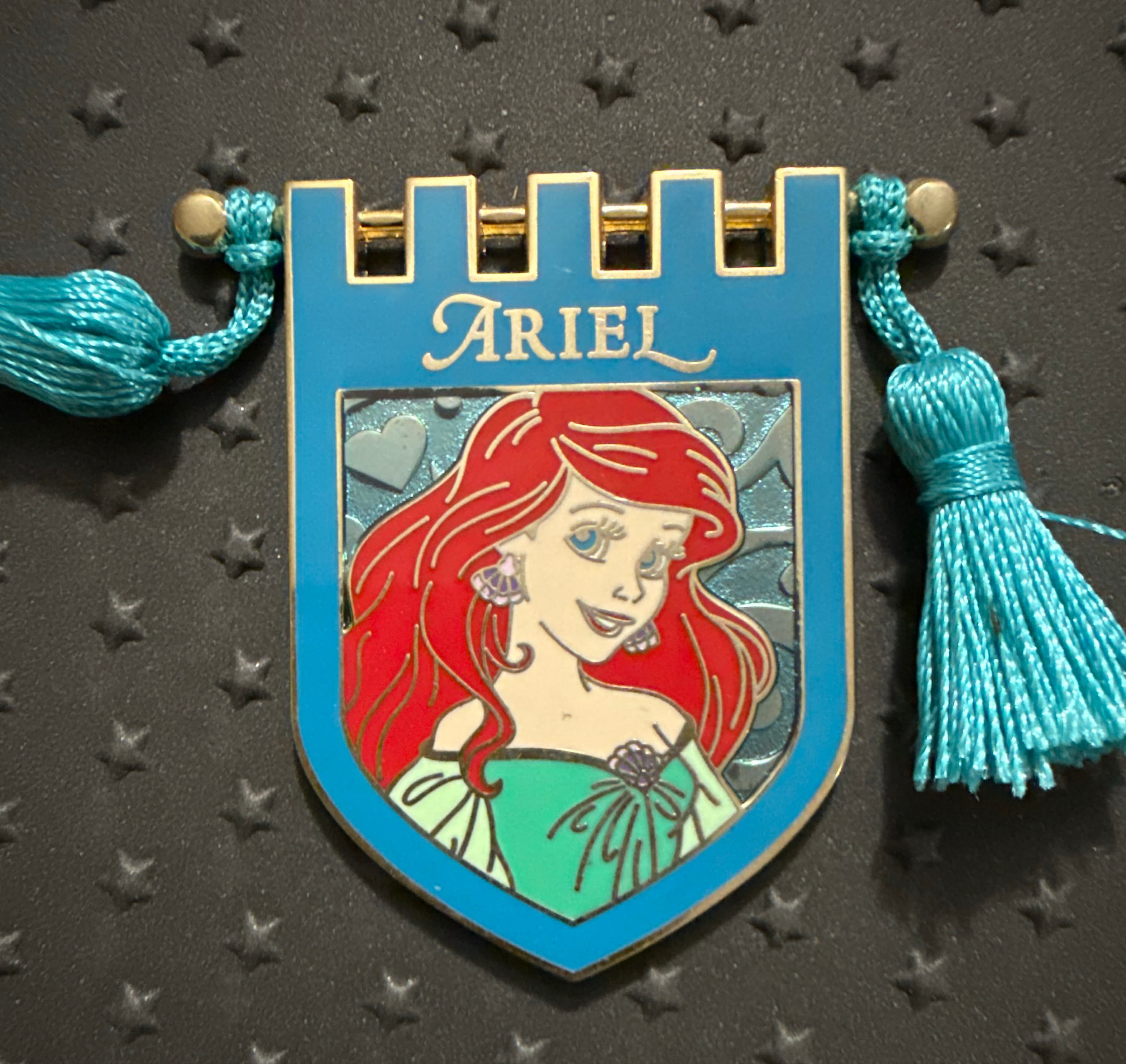 Disney Parks Princess Banner Pin With Tassels - The Little Mermaid Ariel