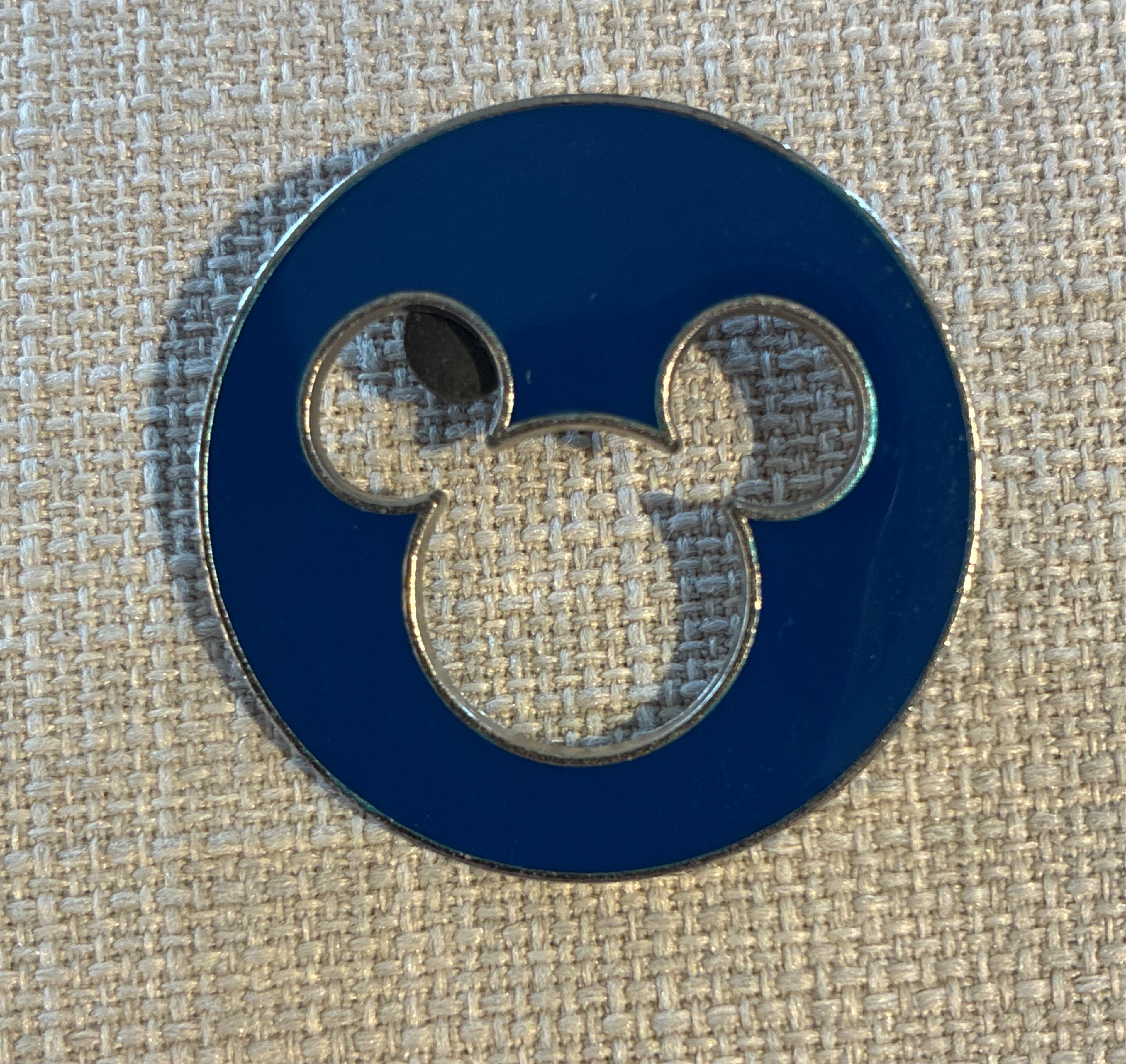 Mickey Mouse Icon - Blue Cutout Circle