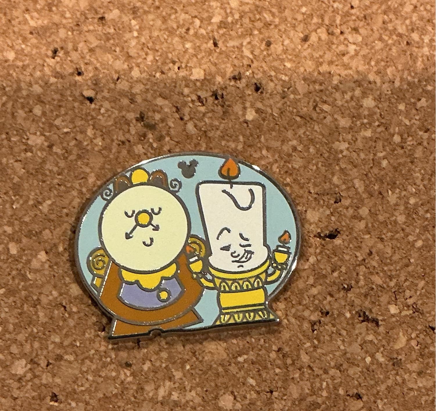 WDW 2019 Hidden Mickey Disney Duos Pin Cogsworth Lumiere Beauty & Beast
