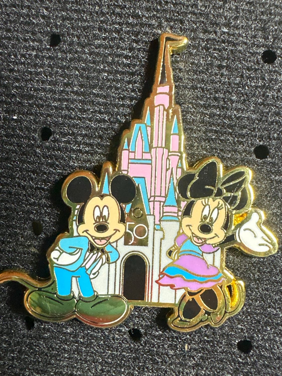Walt Disney World 50th Anniversary Mickey and Minnie Mouse Pin