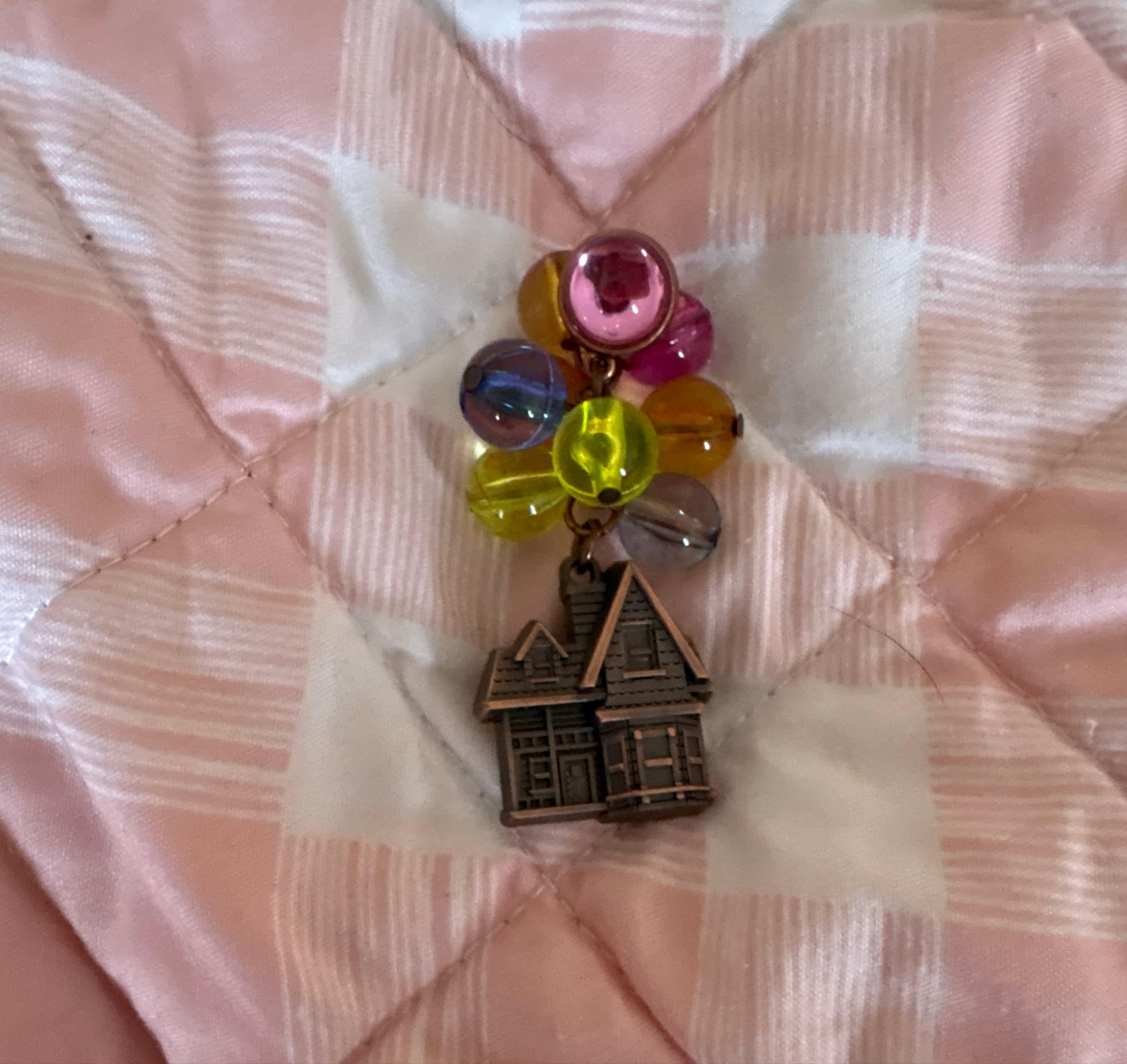 Up House Bead Balloon Pin front