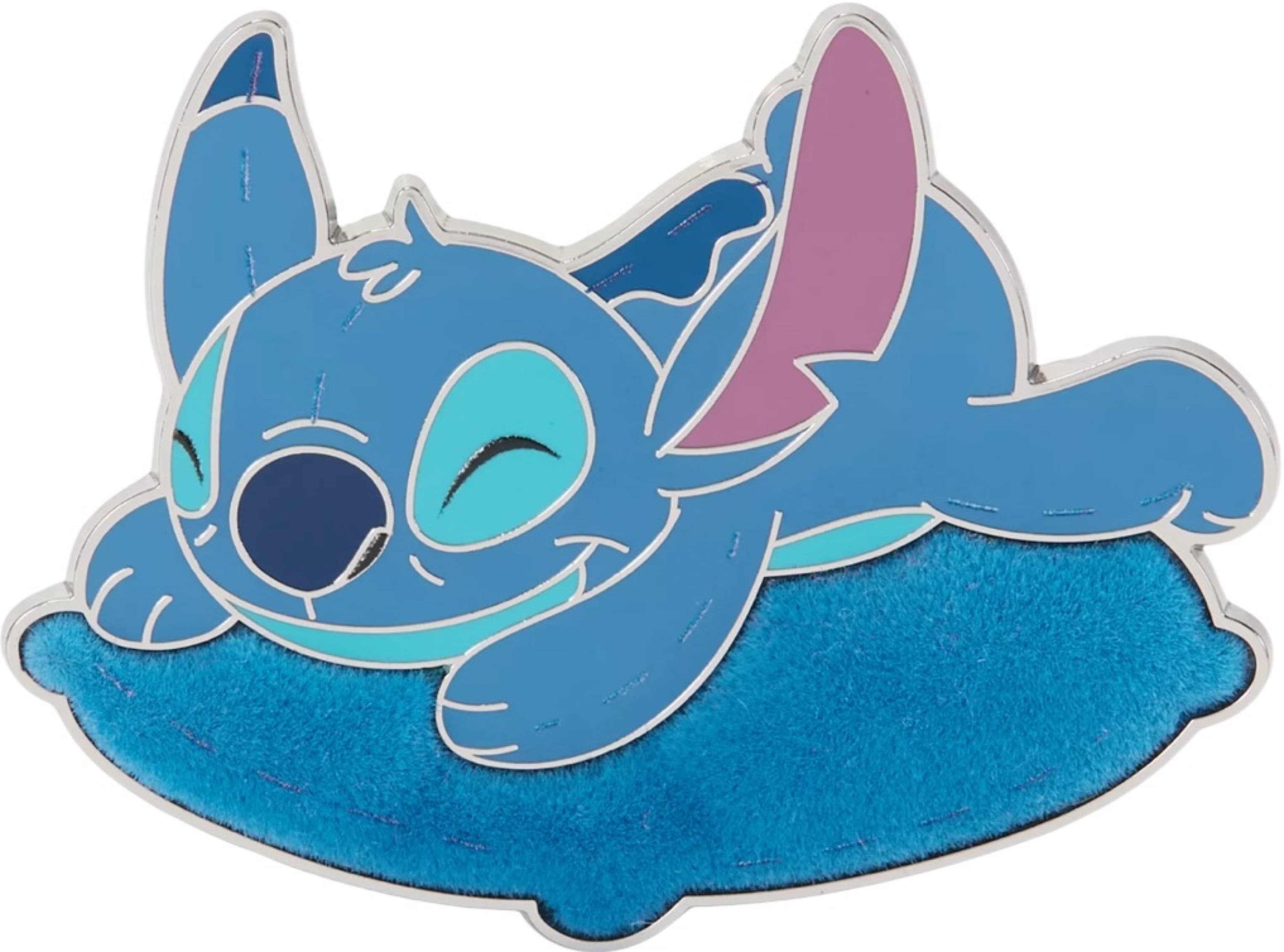 Stitch Sleeping on Flocked Pillow front