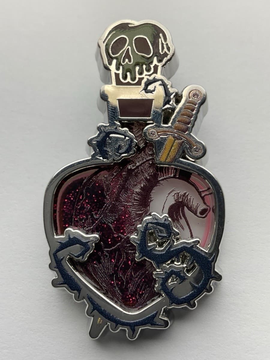 Evil Queen Potion Bottle Liquid Glitter Pin