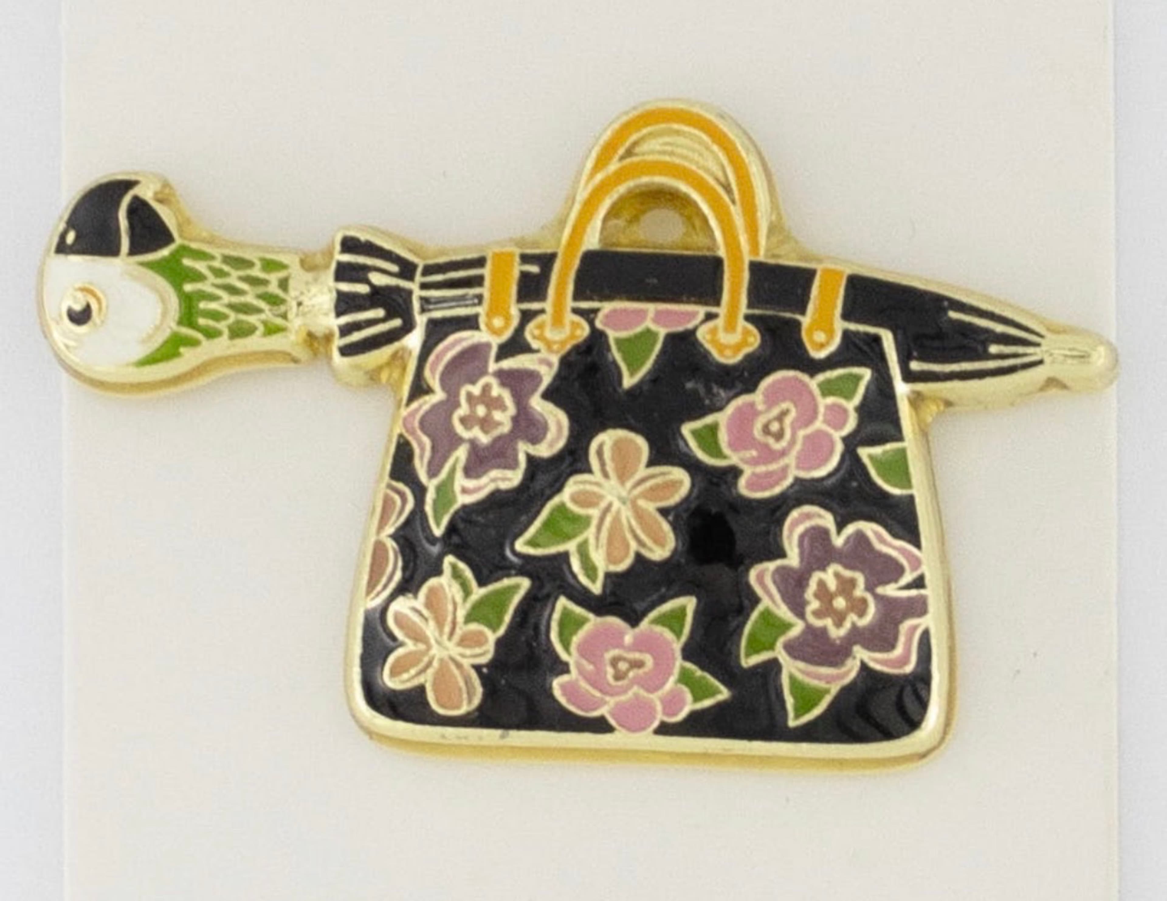 Mary Poppins Parrot Umbrella and Carpet Bag Pin
