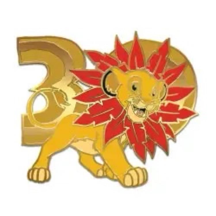 Simba The Lion King 30th Anniversary Pin, Limited Edition front