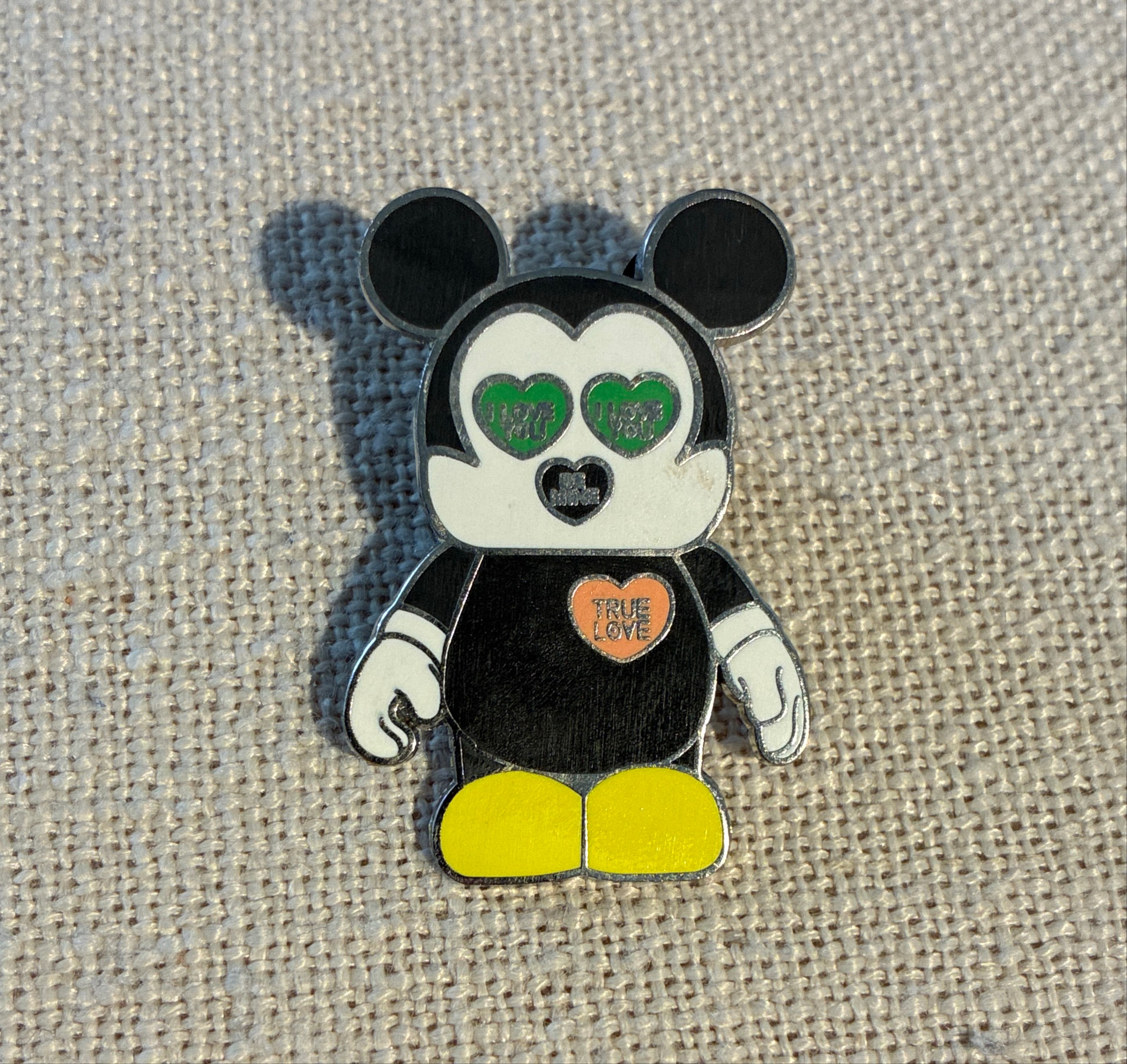 Mickey Mouse Conversation Hearts Valentine's Day Pin