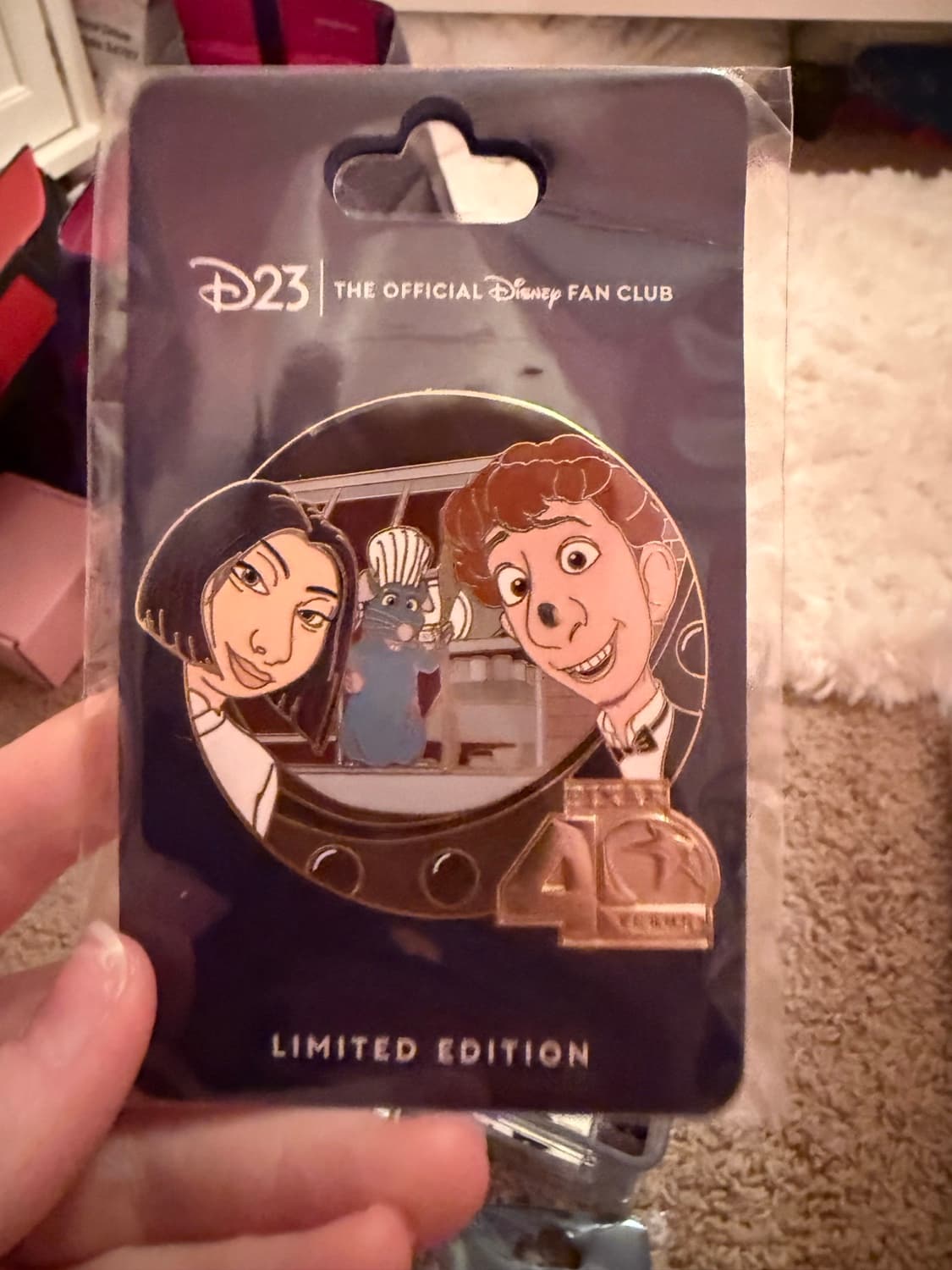 D23 Exclusive Ratatouille Pin - Pixar Animation Studios 40th Anniversary