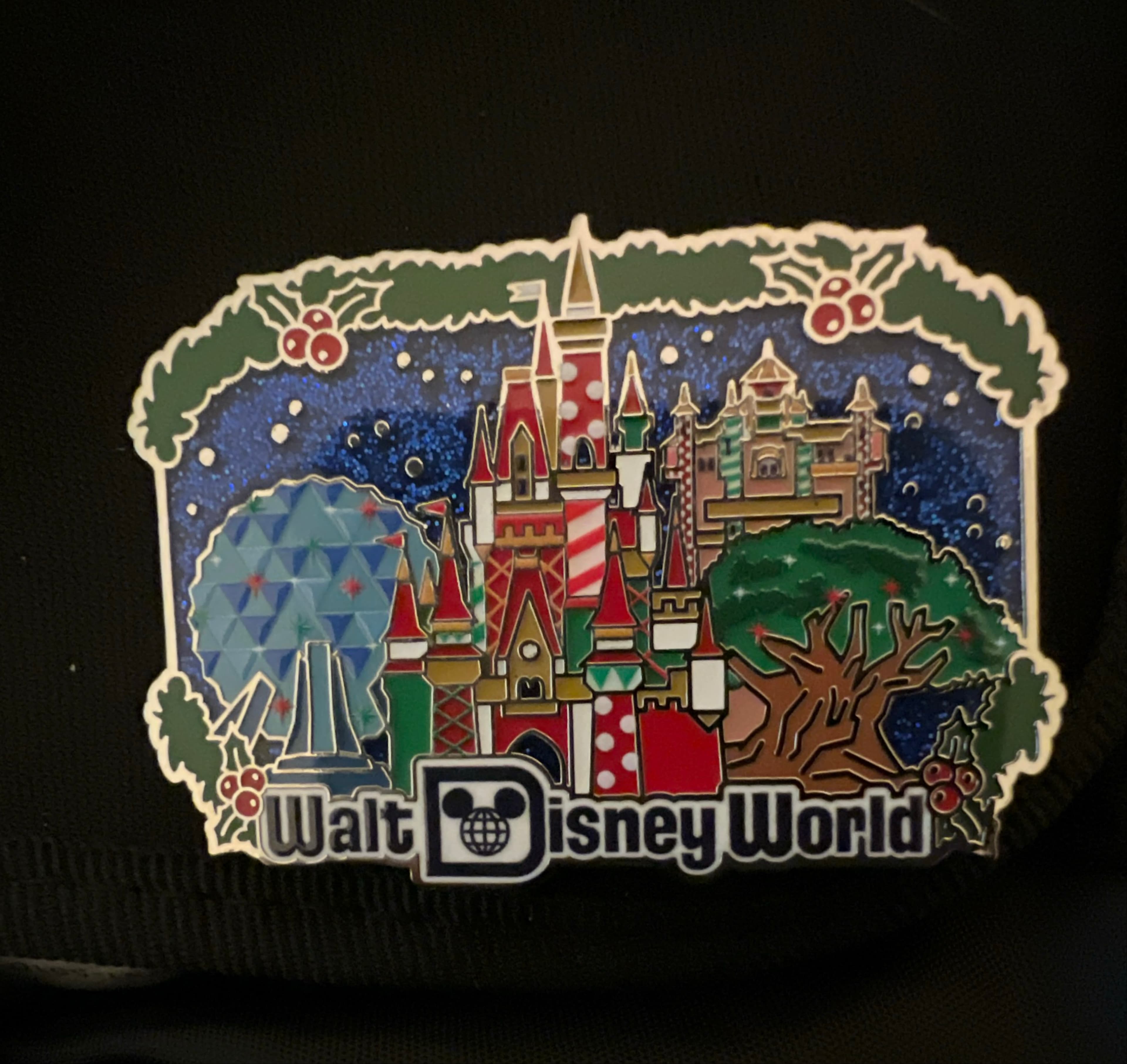 Walt Disney World Four Park Icons Merry Christmas Pin