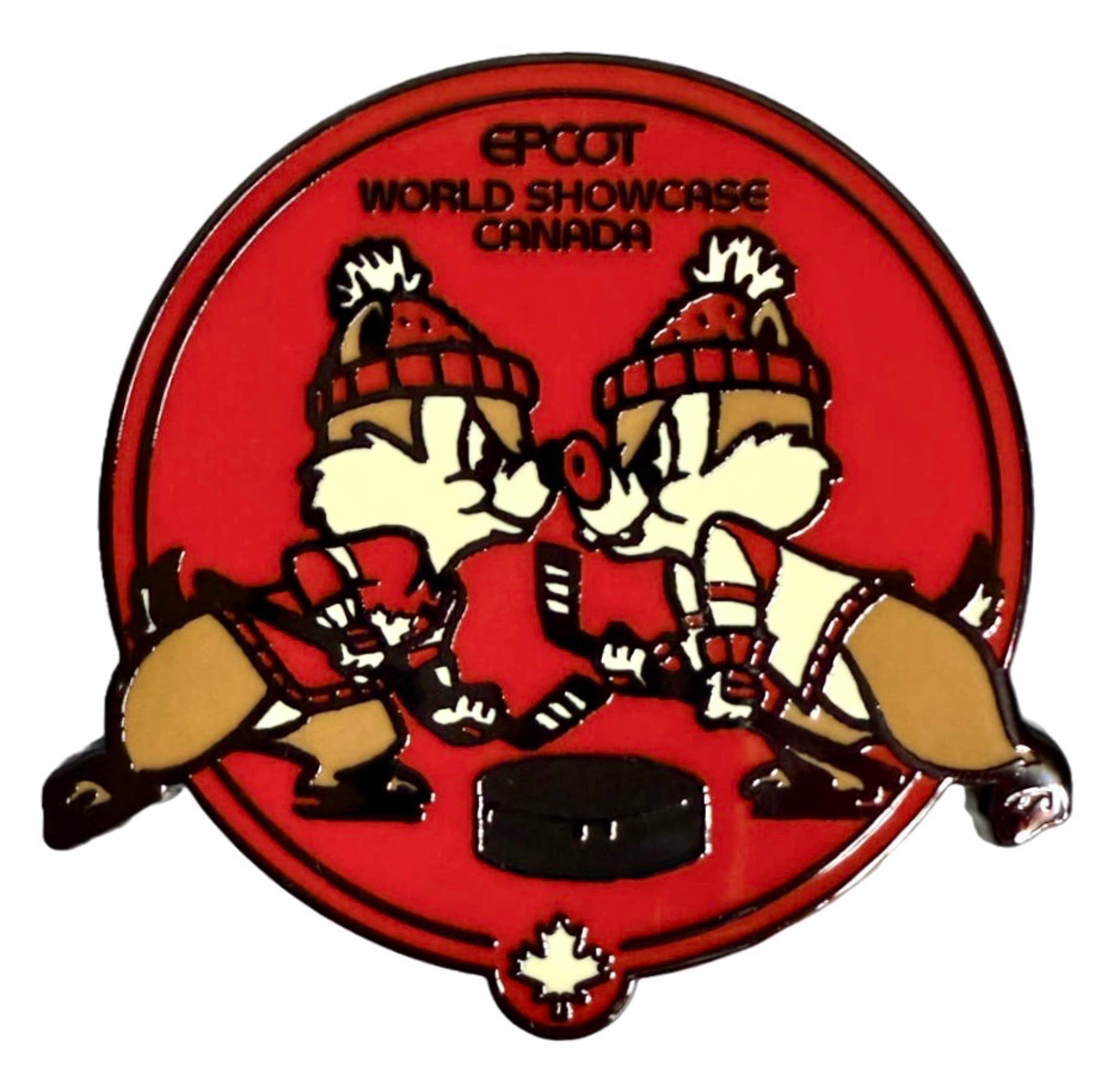 Chip and Dale Playing Hockey