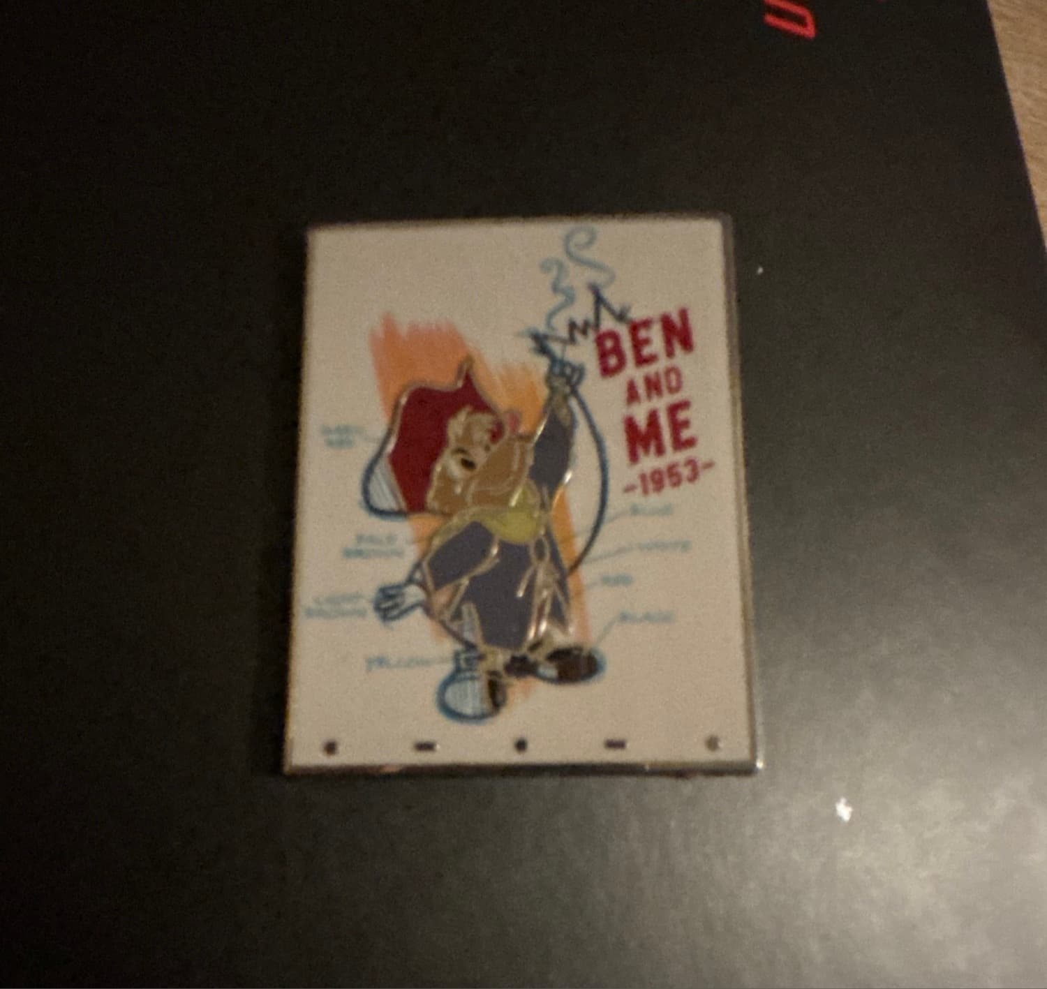 Amos Mouse Ben and Me 1953 Ink & Paint Pin