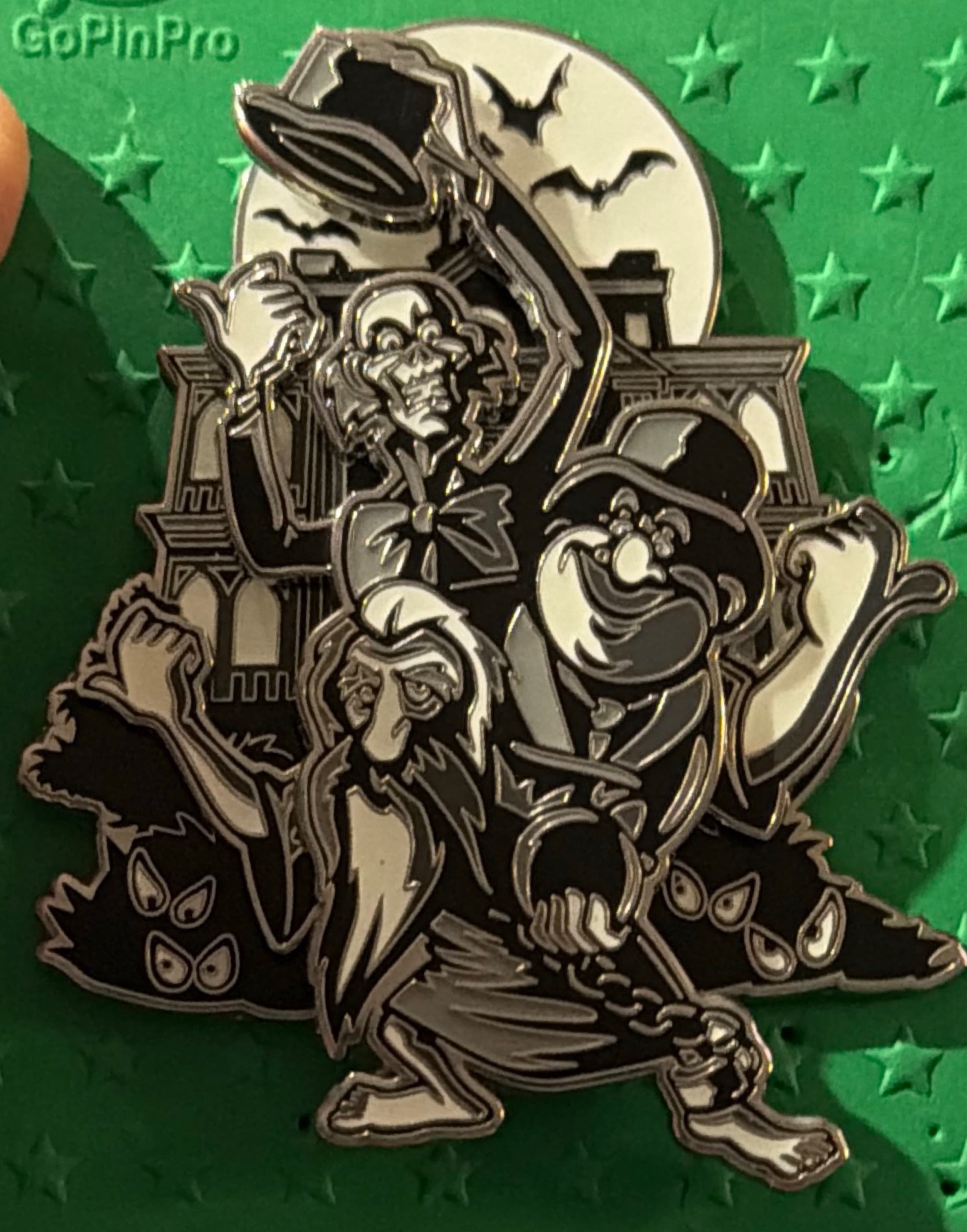 Loungefly The Haunted Mansion Hitchhiking Ghosts Swinging Glow-in-the-Dark Pin