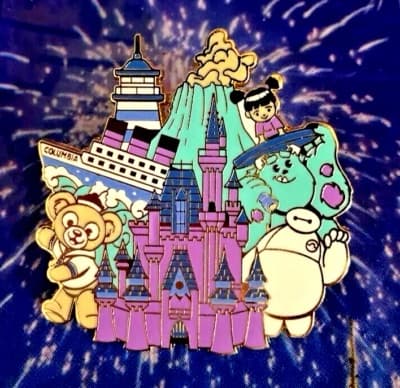 D23 Tokyo Disney Pin Baymax Duffy Sully D23 Parks Around the World Tokyo Pin