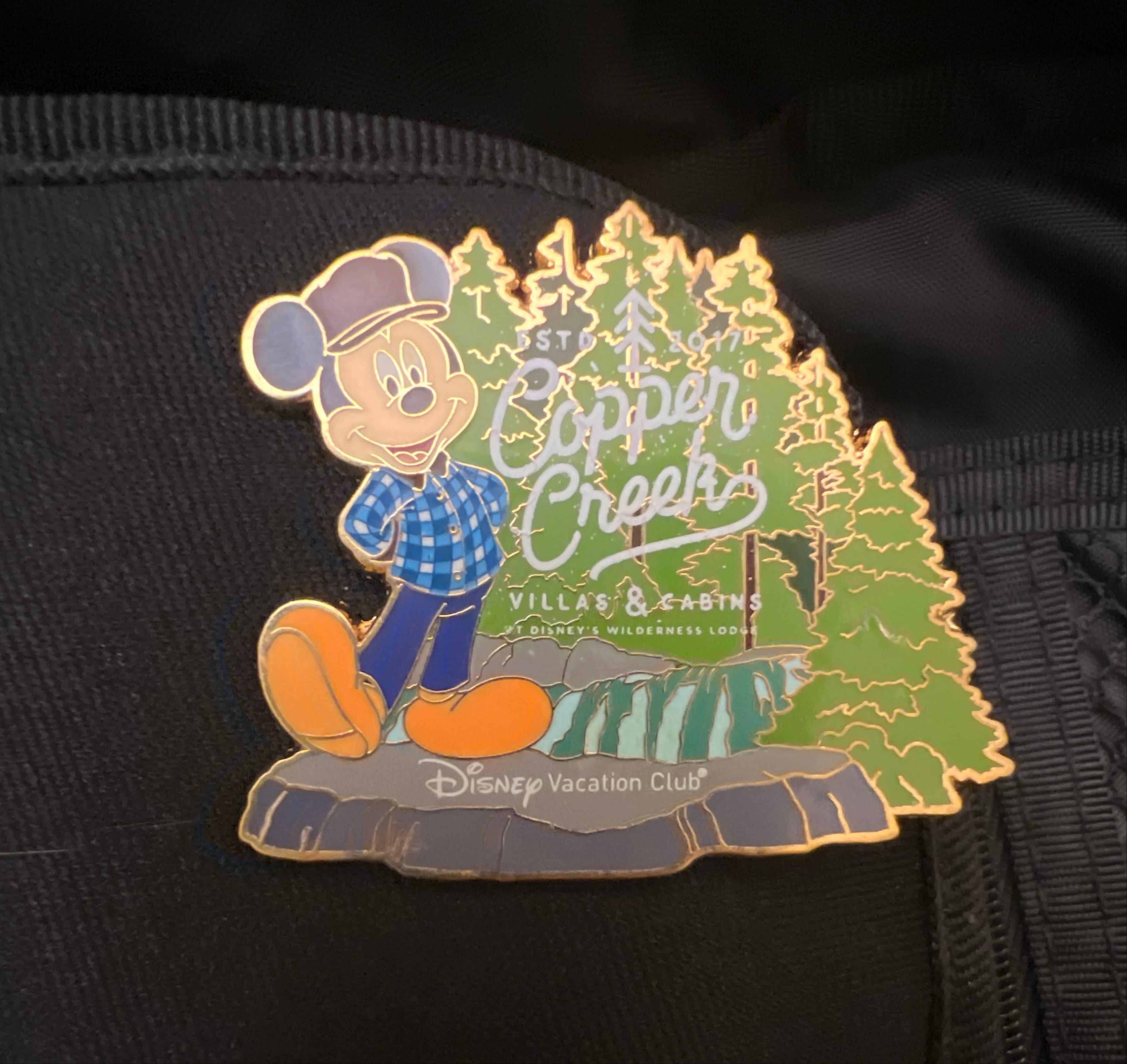 Mickey Mouse Copper Creek Villas & Cabins at Disney's Wilderness Lodge DVC Pin