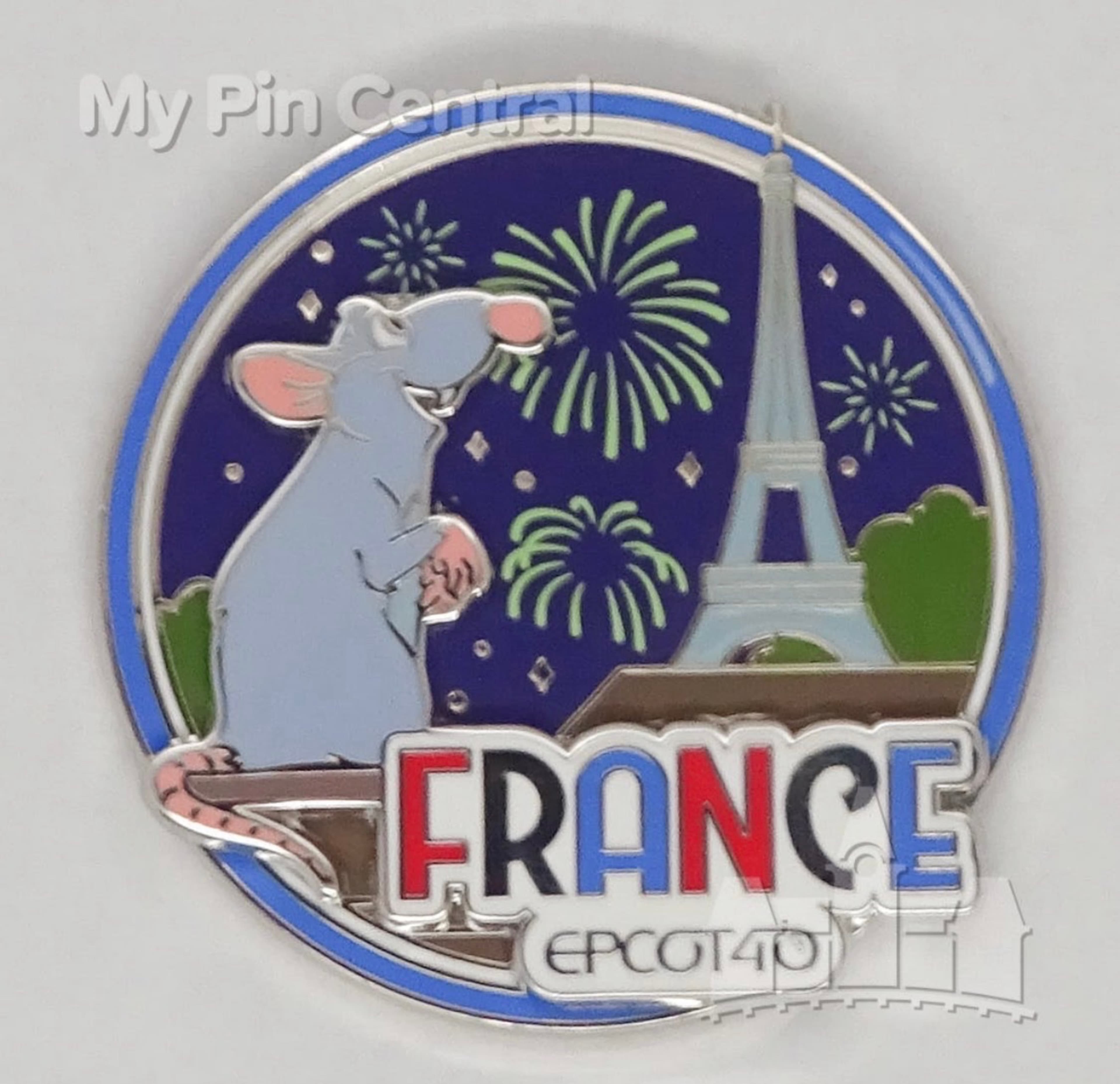Remy at France Pavilion EPCOT 40th Anniversary Pin