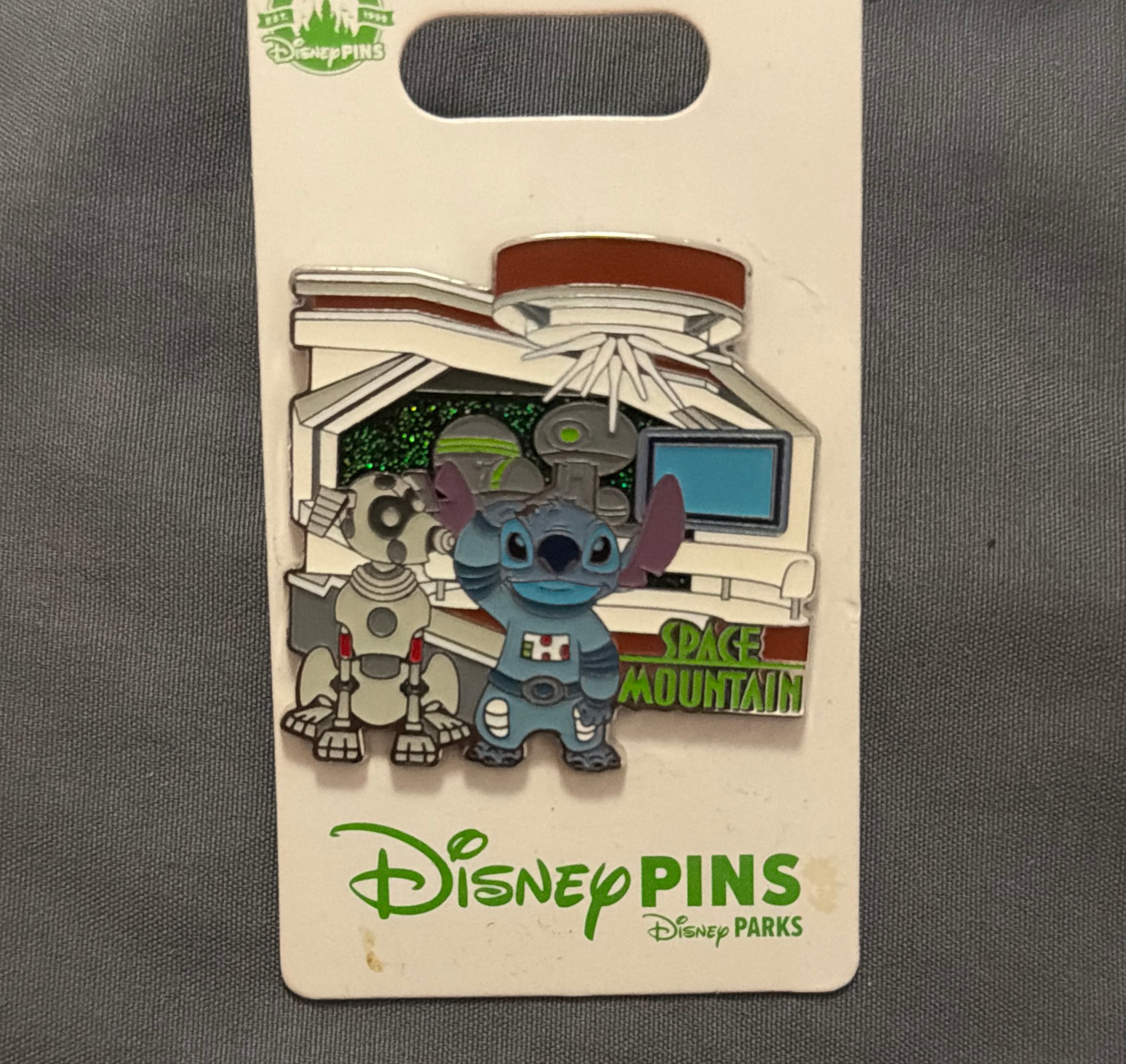 Spacesuit Stitch with Nipper the Robot Dog - Space Mountain