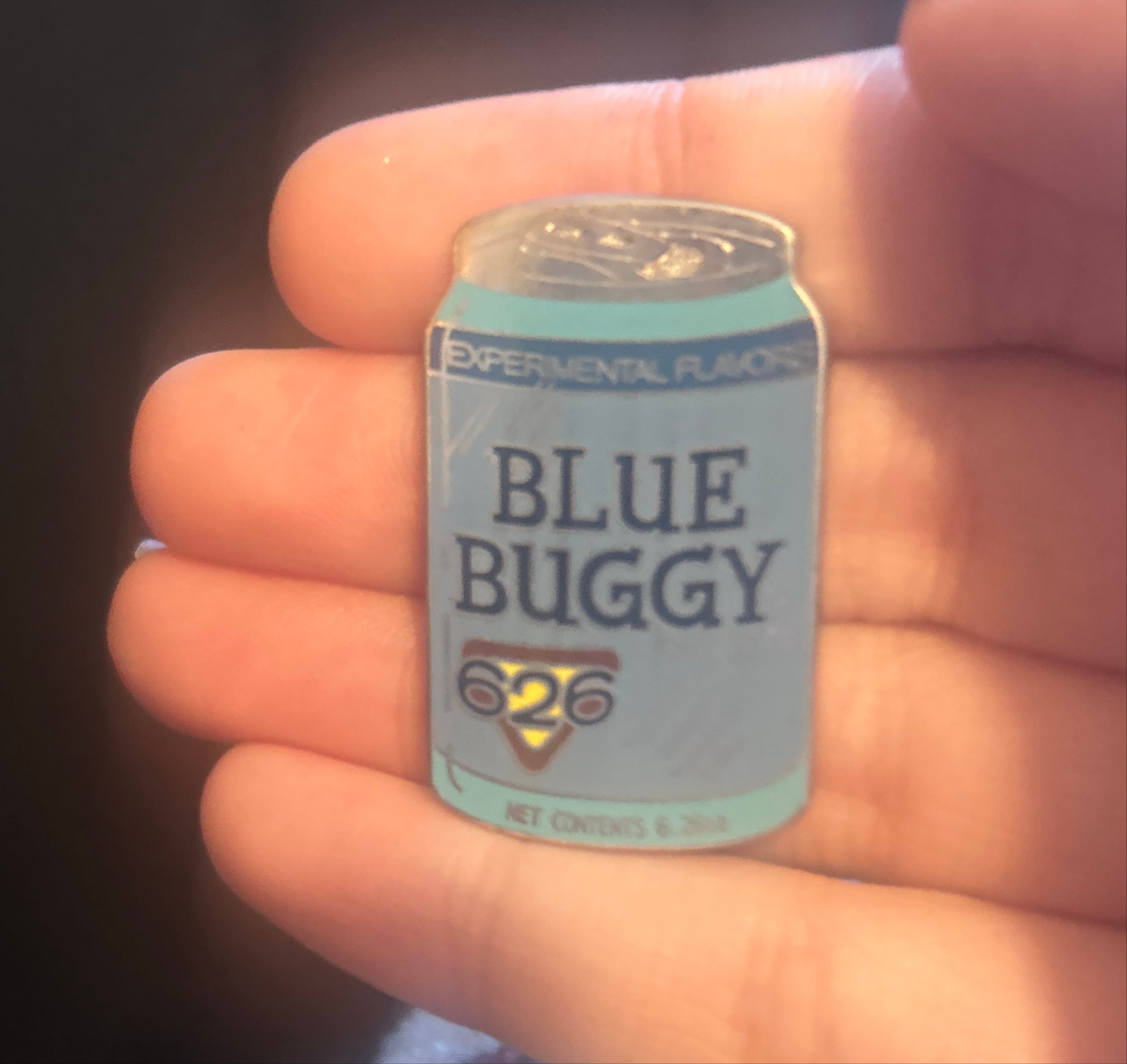 Blue buggy stitch soda