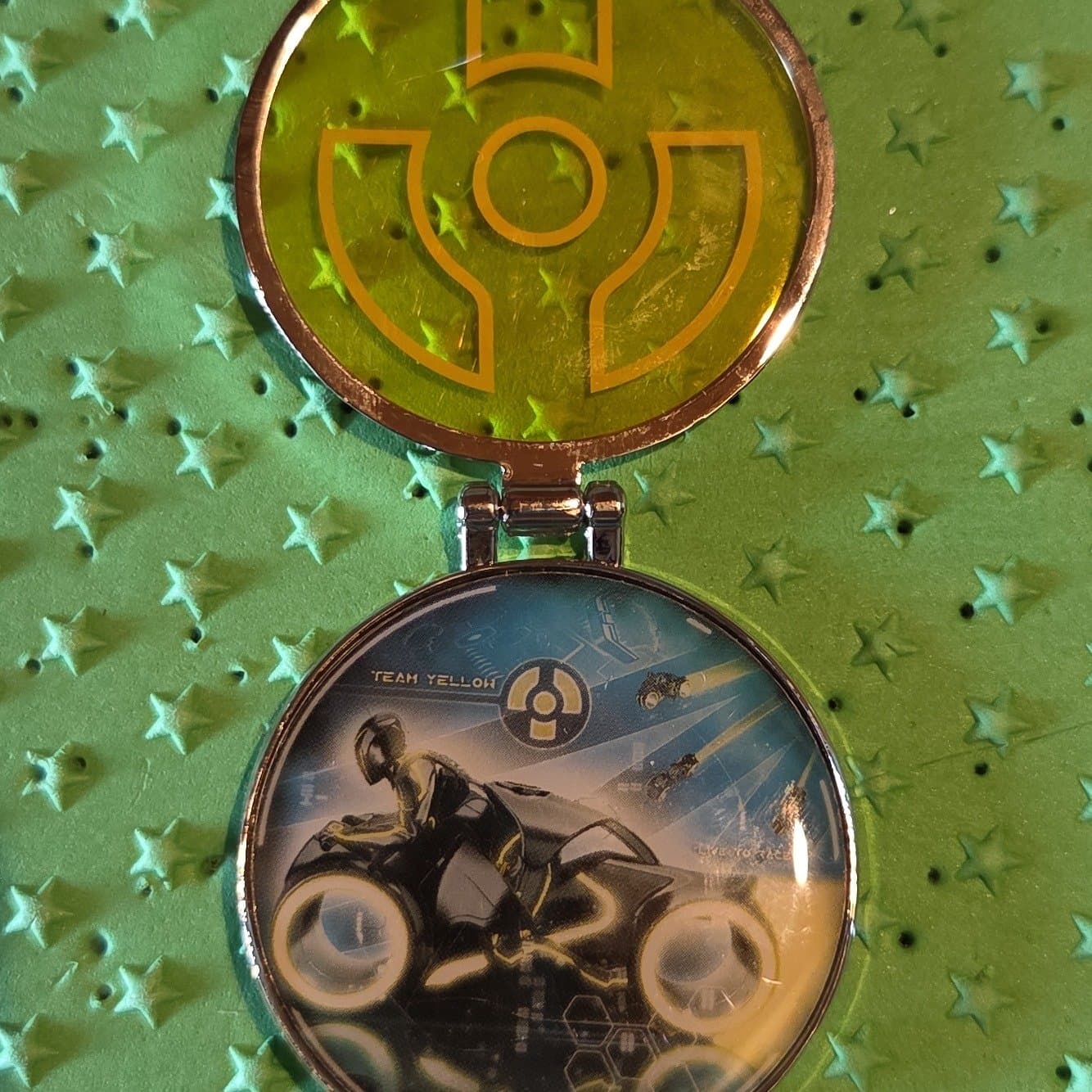 Tron Lightcycle Run Team Emblems Yellow Hinged Pin