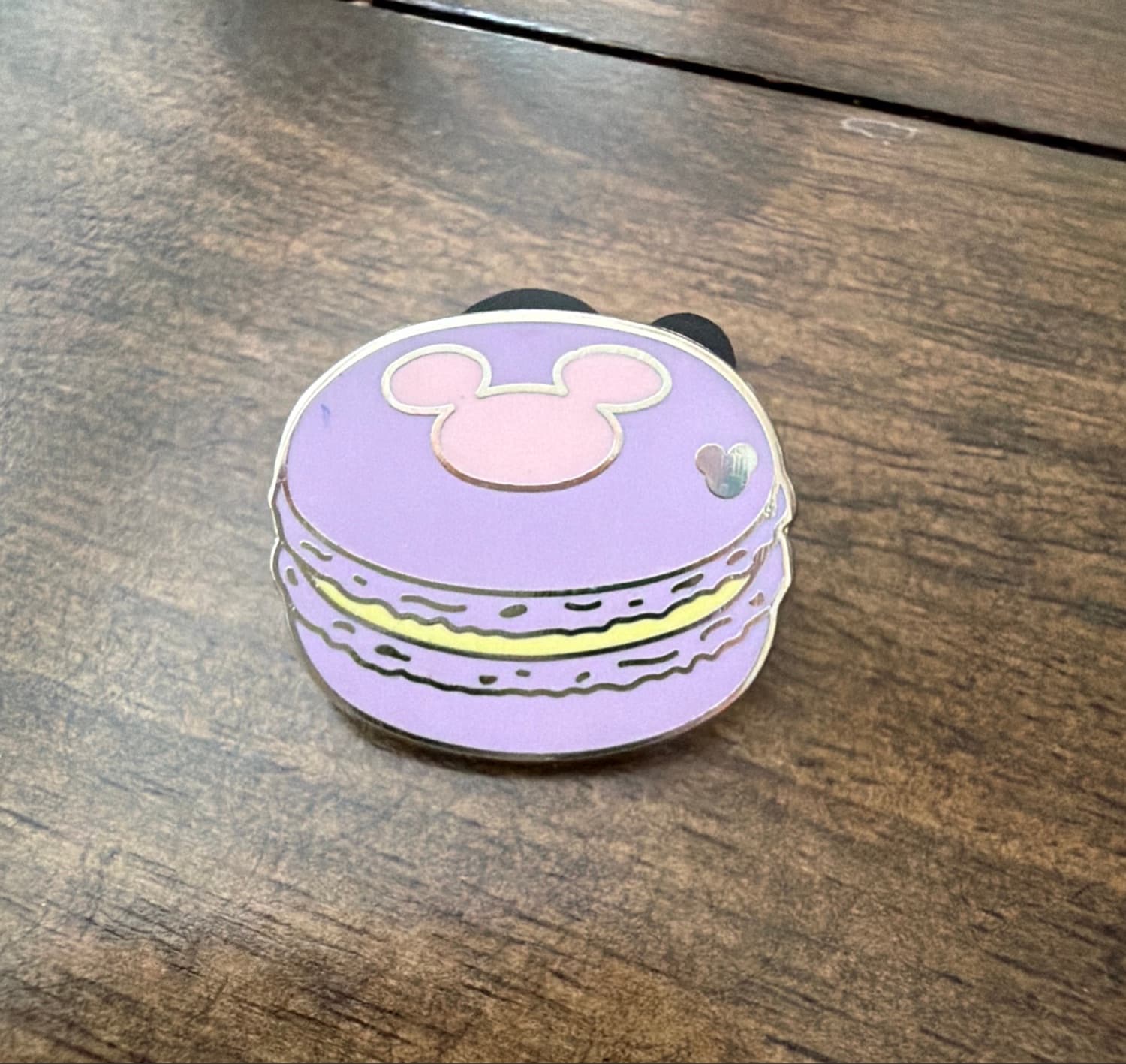 Mickey Icon Purple Macaron Hidden Mickey Pin