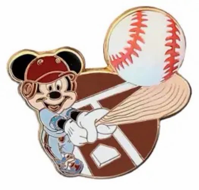 Pin Pursuit Map — Mickey Hitting Free-D Baseball