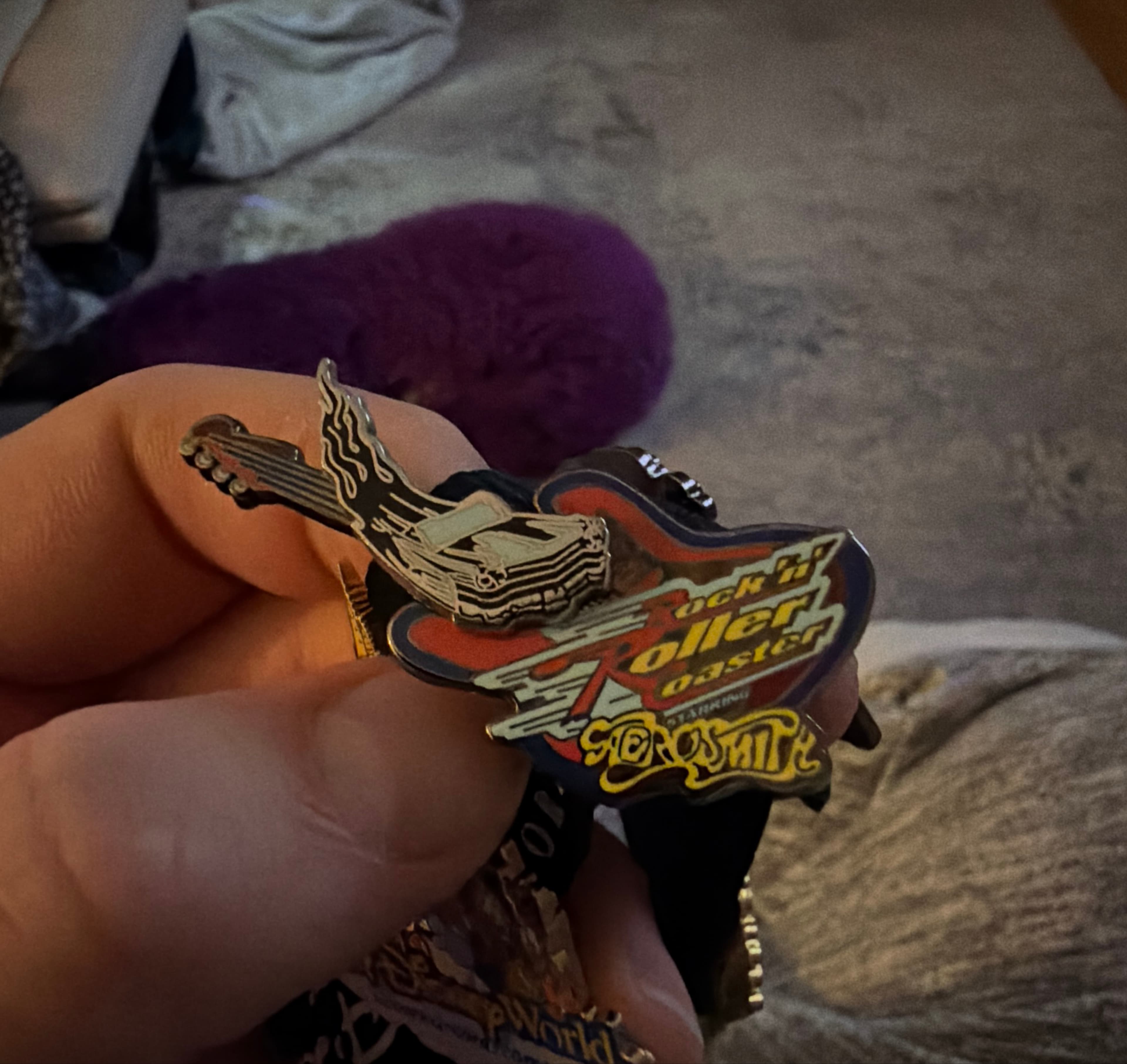 Rock 'n' Roller Coaster Starring Aerosmith Sliding Car Pin