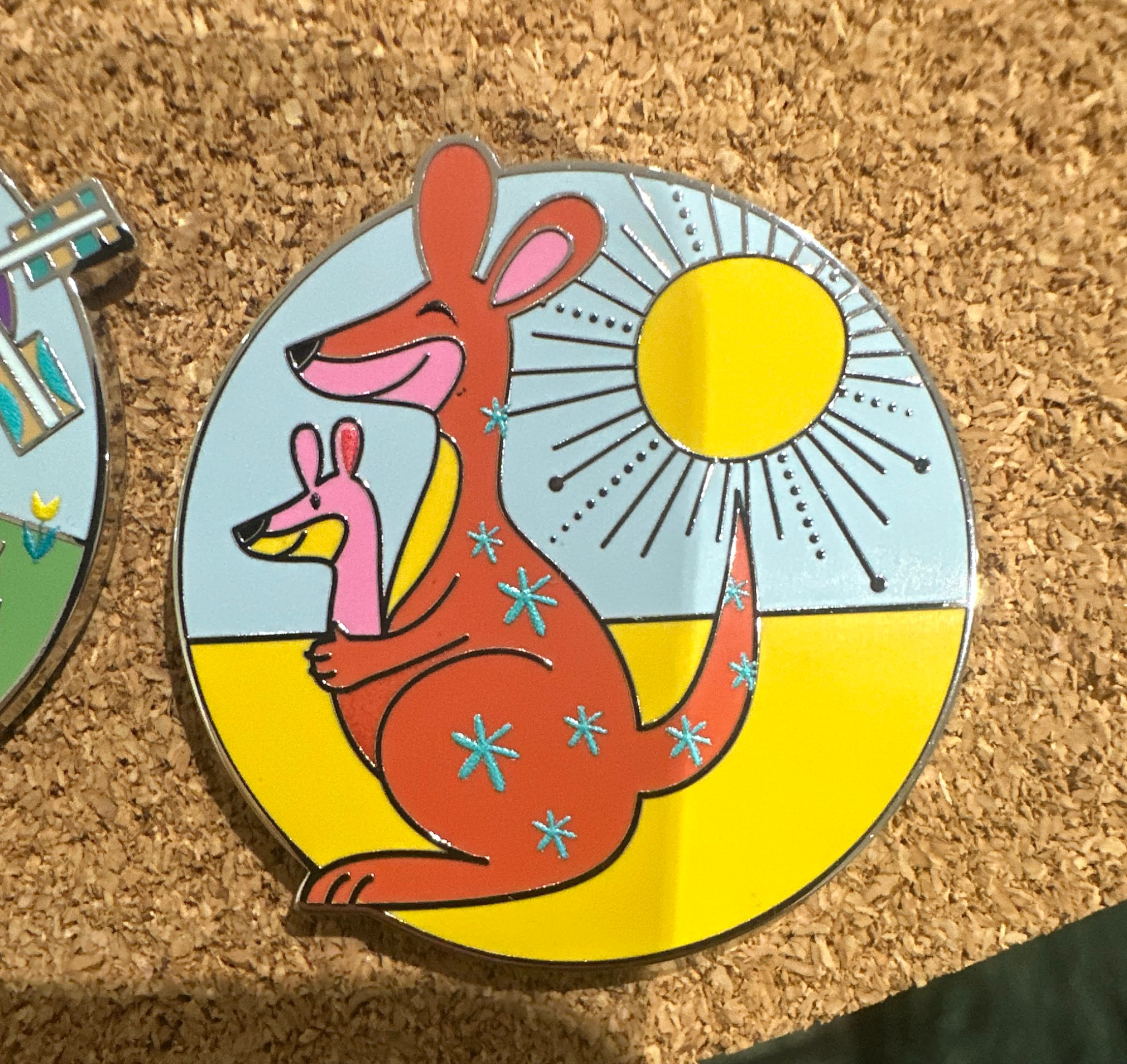 Kangaroo Australia - It's a Small World Mystery Pin