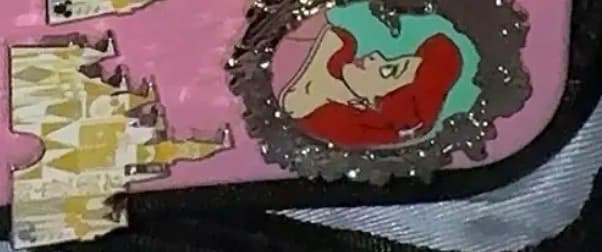 Disney The Little Mermaid Ariel Princess Profile Portrait Silver Frame Pin