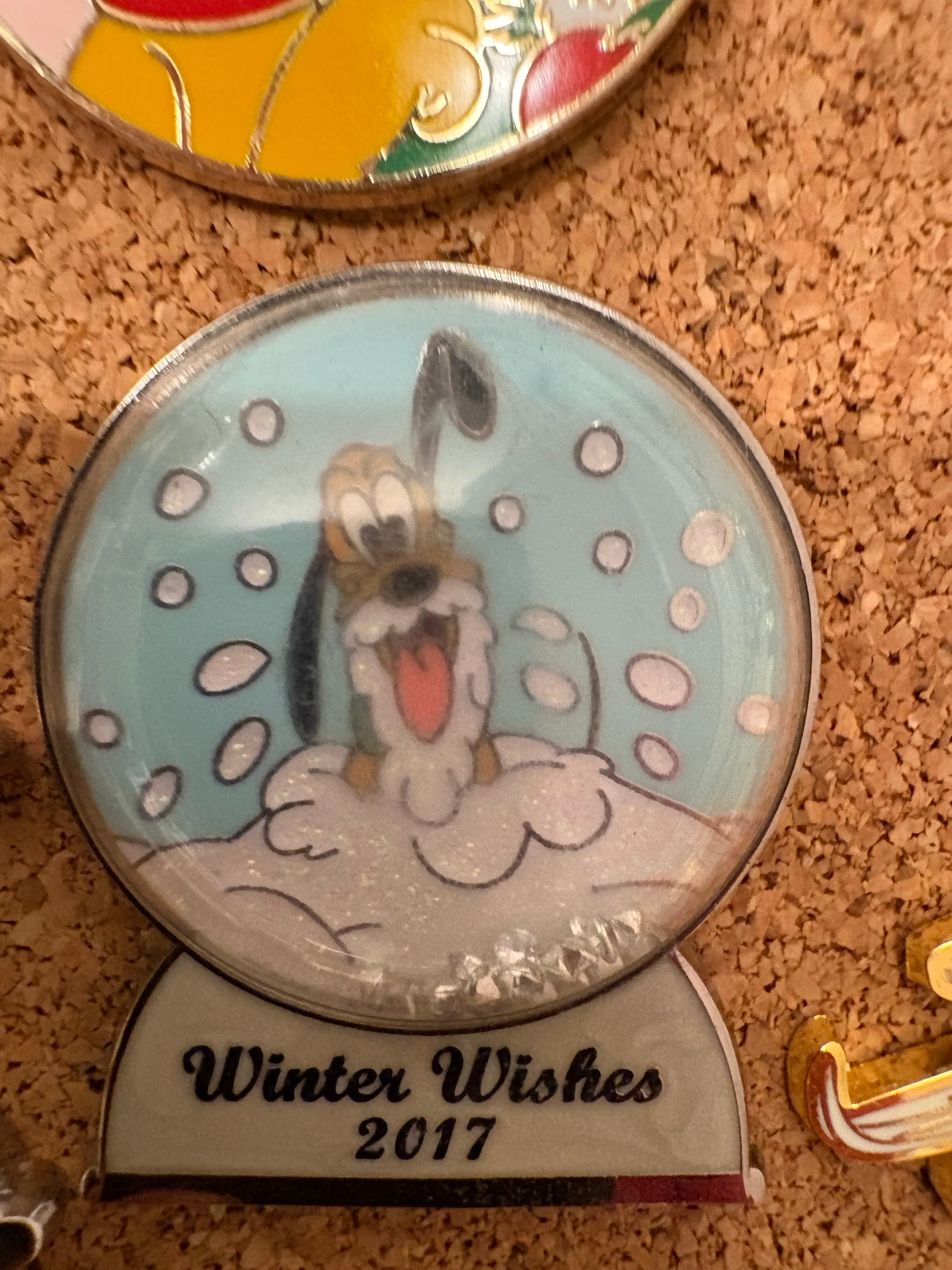 Pluto Winter Wishes 2017 Snow Globe Pin