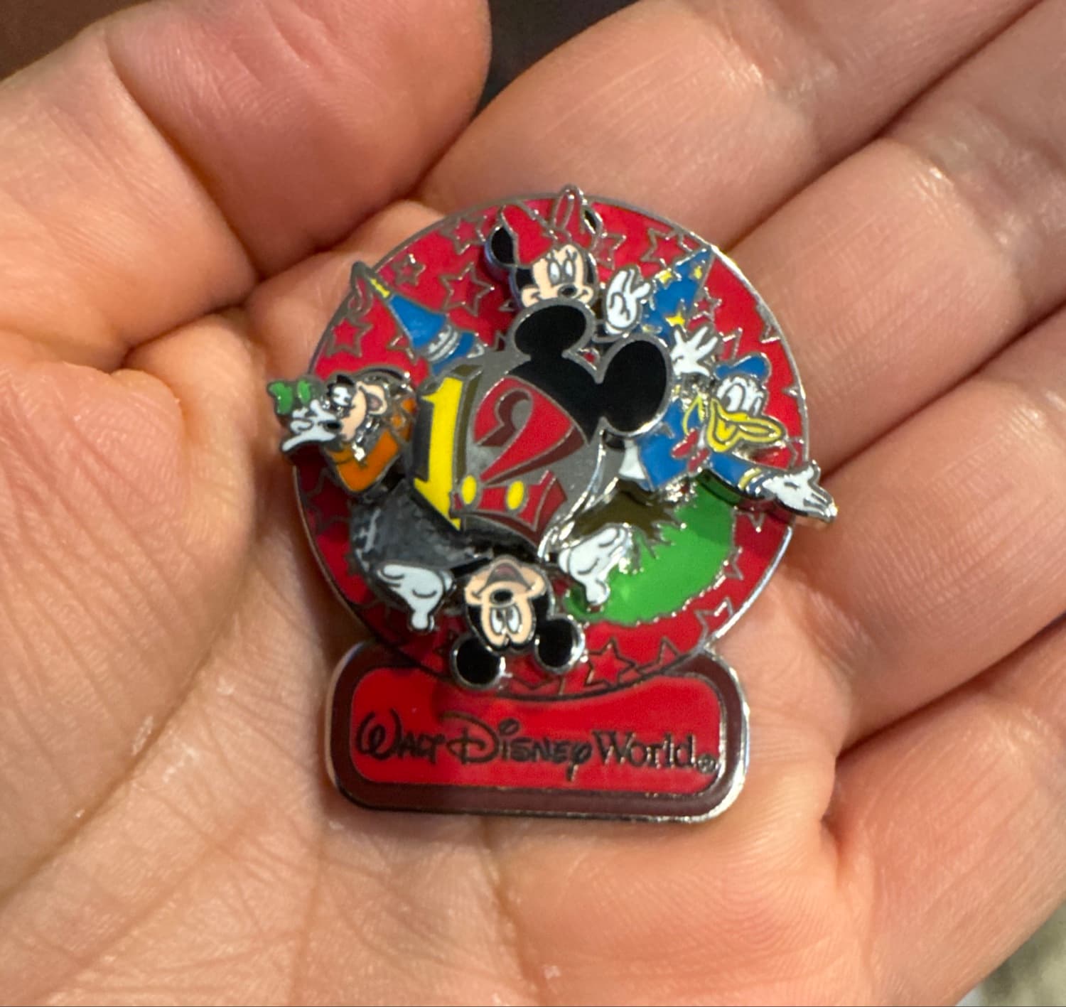 Walt Disney World 25th Anniversary Sorcerer Mickey and Friends Pin