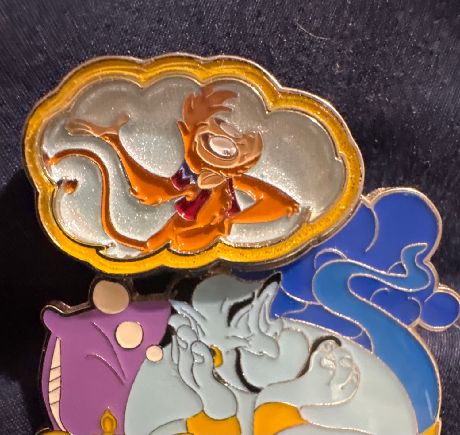Aladdin - Abu in Cloud and Genie on Pillow